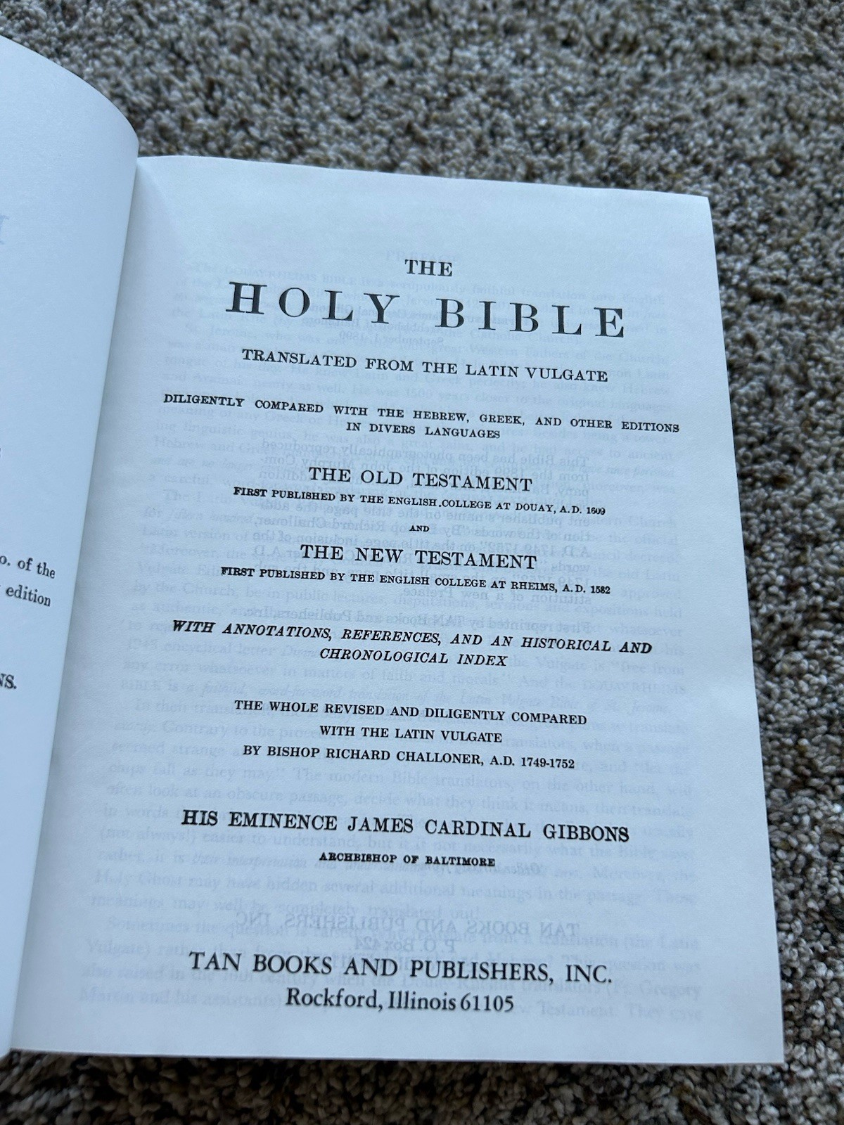 The Holy Bible Douay Rheims Version Catholic 1989 Orthodox Hardcover Black F26