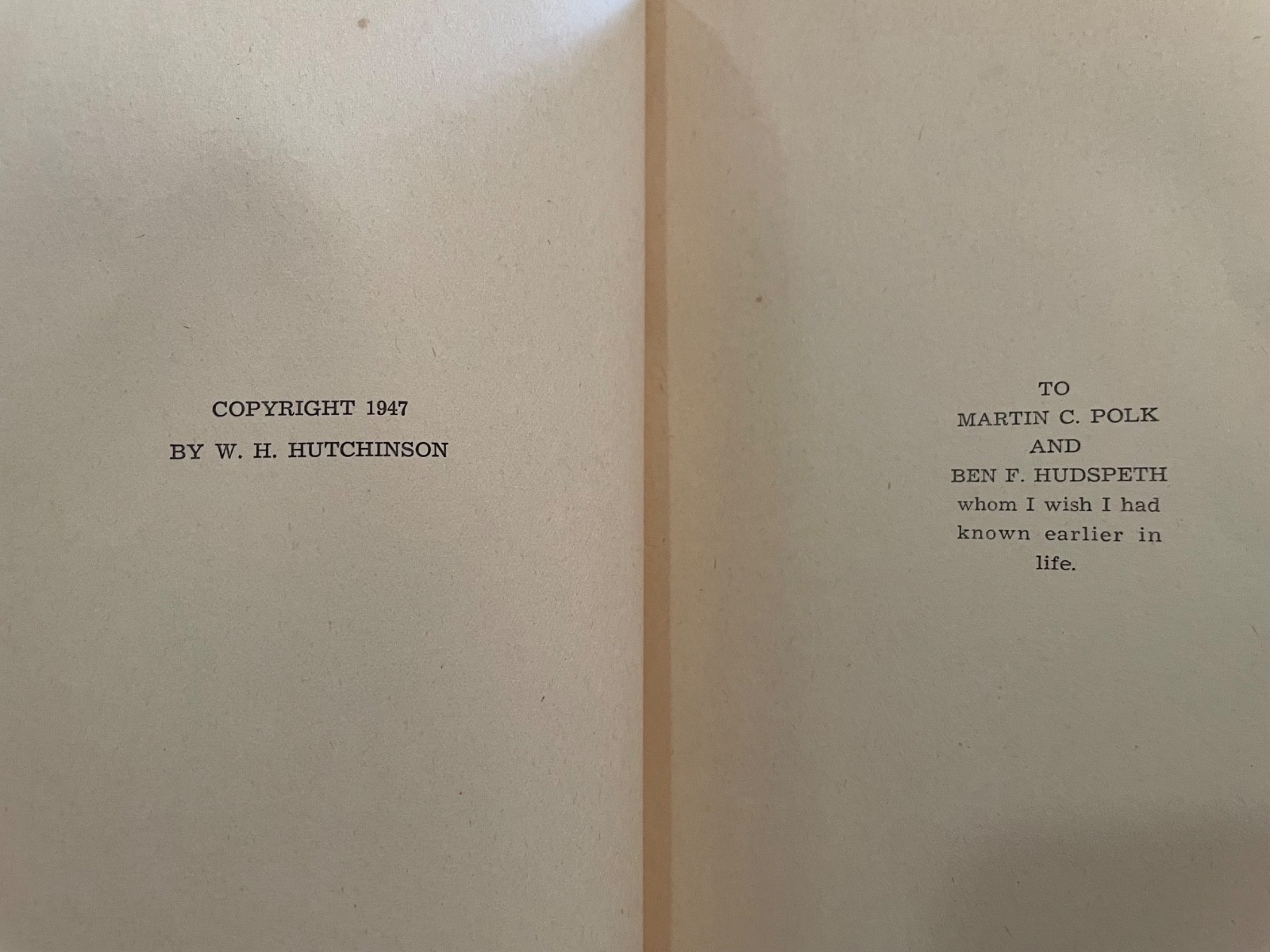 A NOTE BOOK OF THE OLD WEST 1947 W.H. HUTCHINSON 122 PAGES
