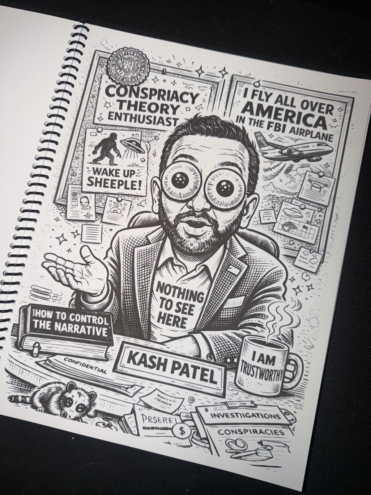 Political Adult Coloring Book And Paper dolls, Selfcare, Political Gift, Funny