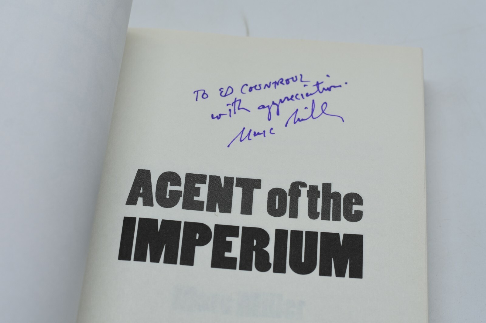 AGENT OF IMPERIUM By Marc Miller *Excellent Condition* Autographed, SEE PICS YES