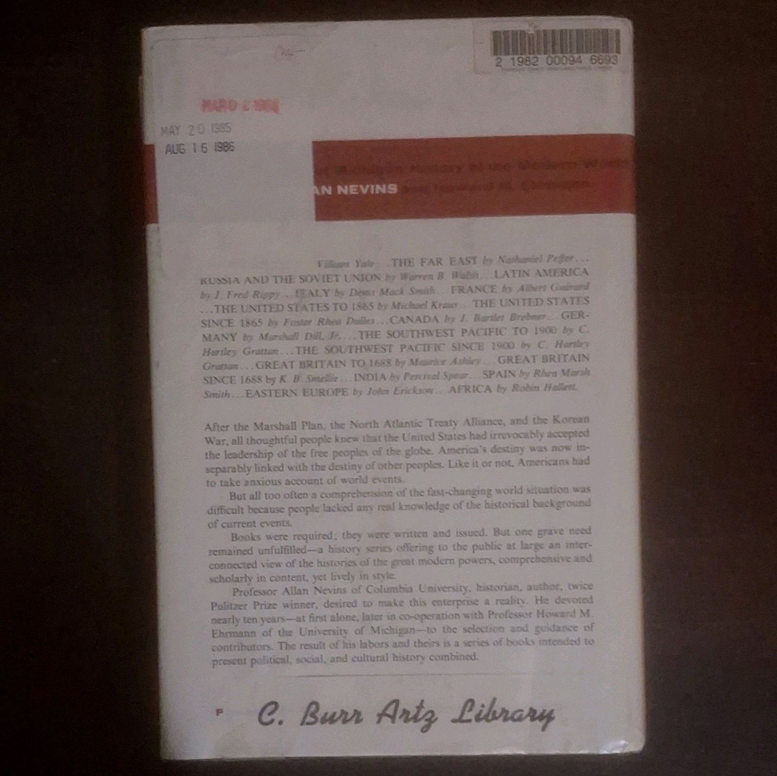 Italy Denis Mack Smith Hardcover 1959 Univ of Michigan Press DJ Ex-Library