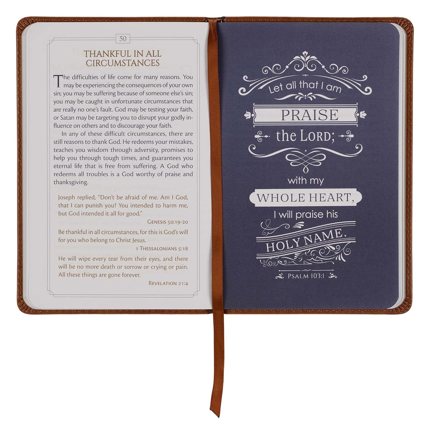 101 Devotions for Men, Brown Vegan Leather