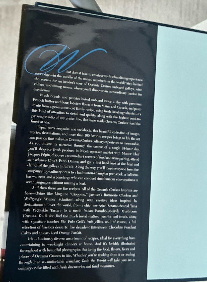 Taste the World Oceania Cruises Jacques Pepin First Edition