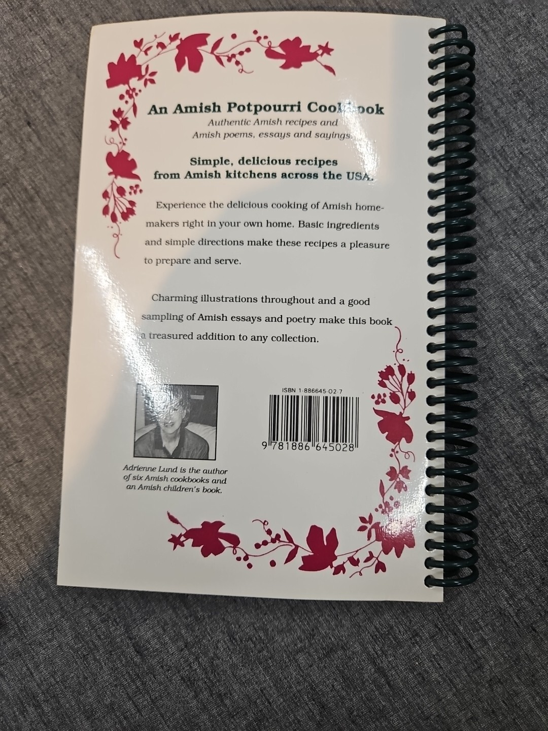 An Amish Potpourri Cookbook by Adrienne F. Lund Spiral Bound & Cookie Recipes