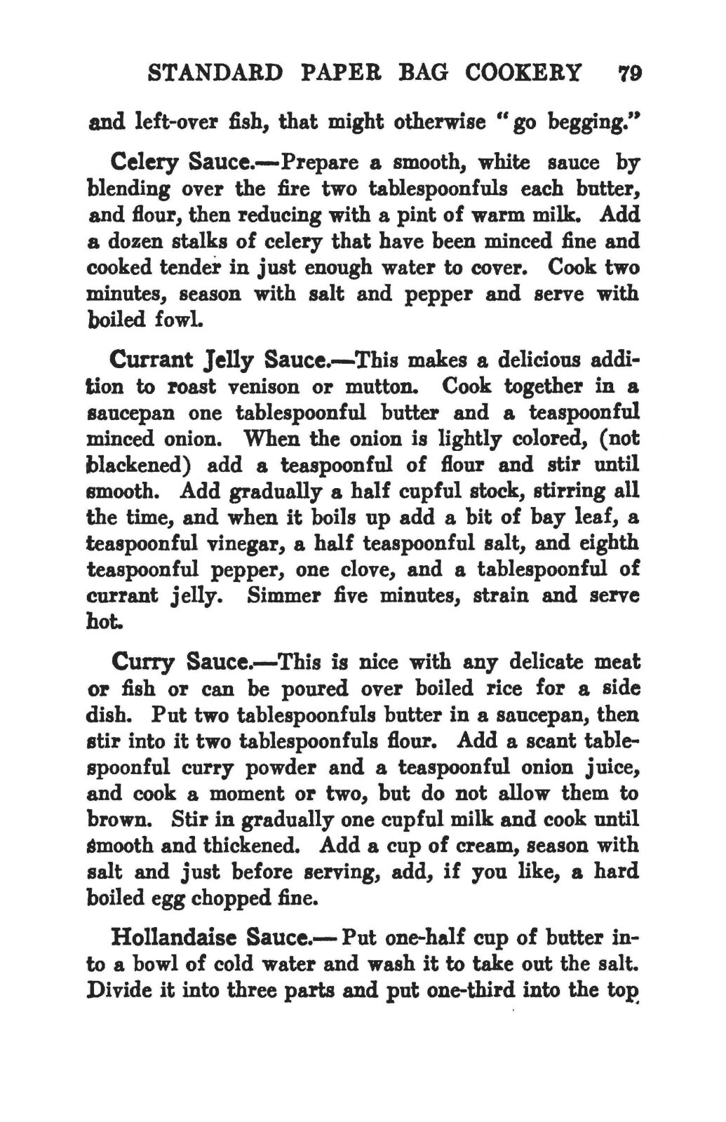 1912 Standard Paper-Bag Cookery Vintage Cook Book 159 Pages