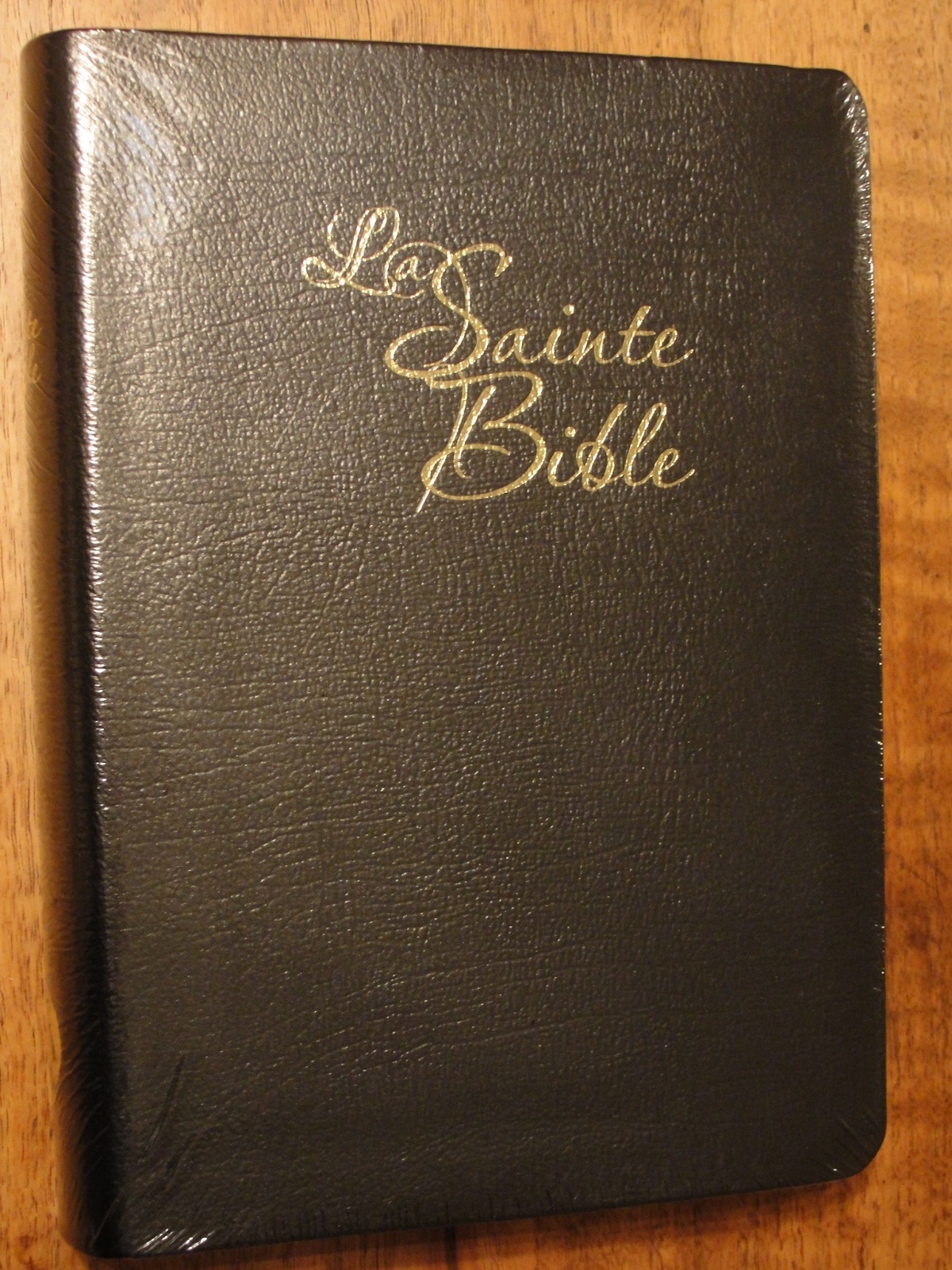 French Bible LARGE PRINT, Segond 1910 Black Bonded Leather, Red Letter