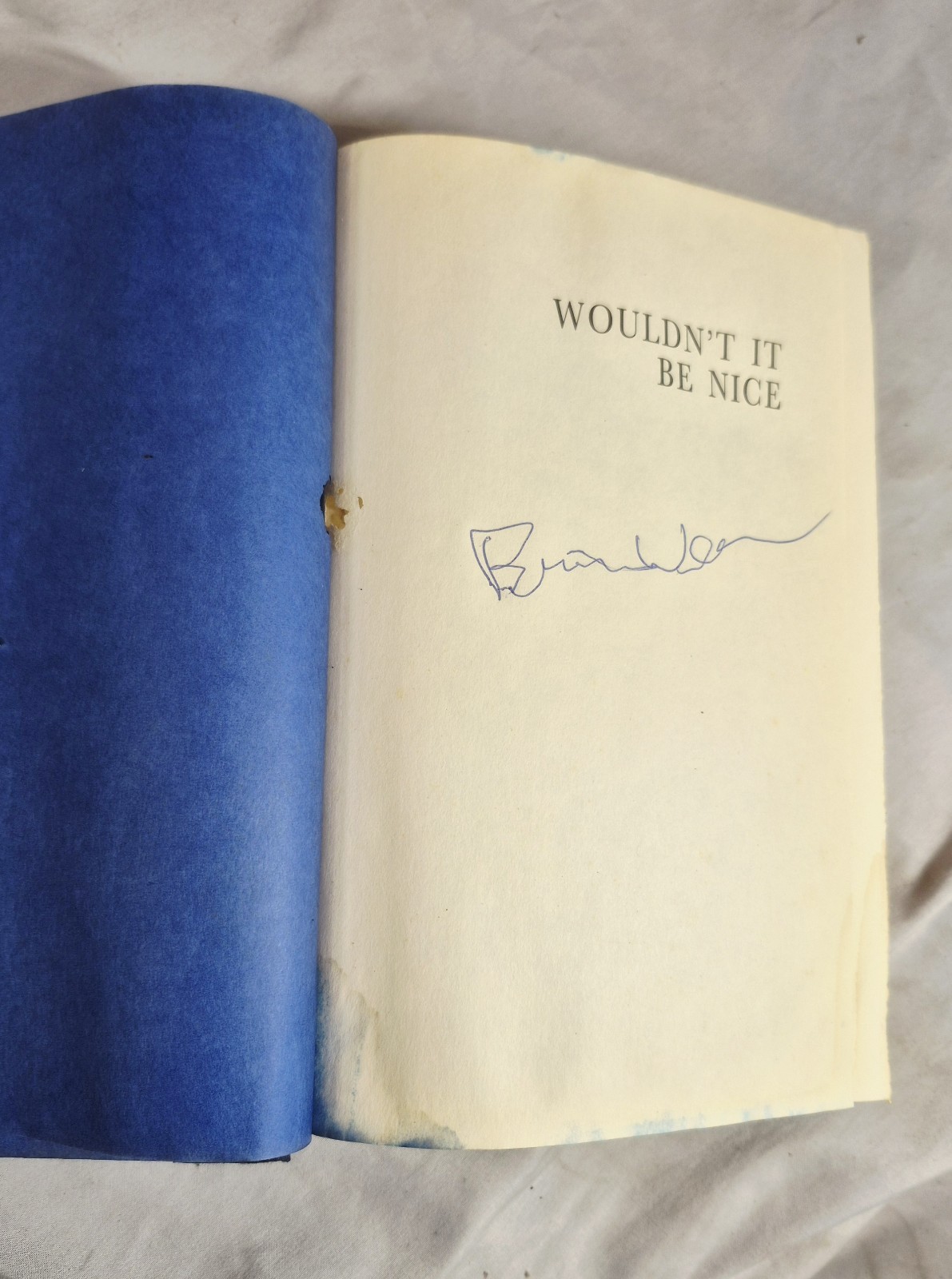 Brian Wilson True Signed 1st Ed Wouldn’t It Be Nice HC DJ 1991 w/ Affidavit Boys