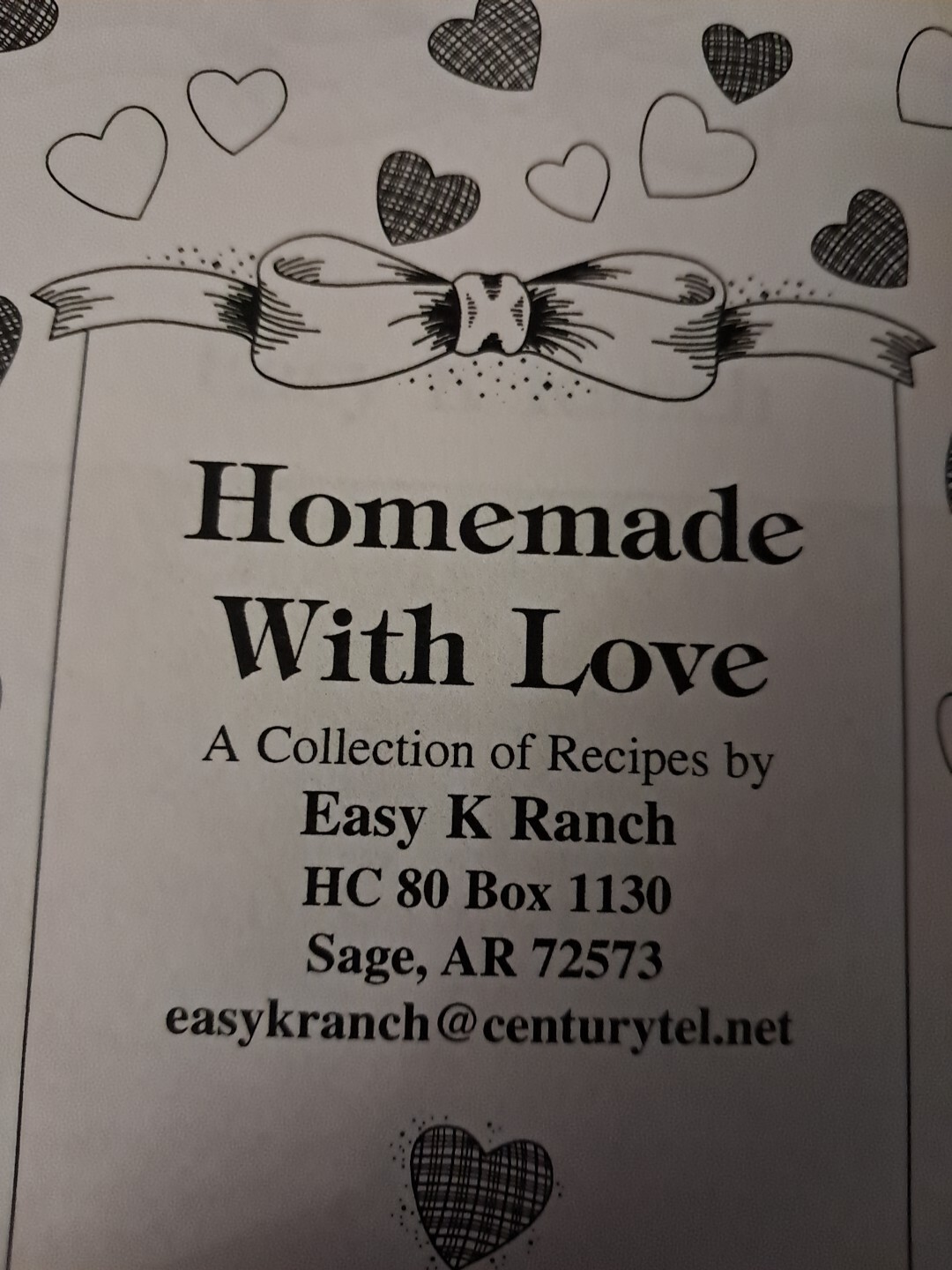 HOMEMADE WITH LOVE RECIPES BY EASY K RANCH 2008 111 PAGES