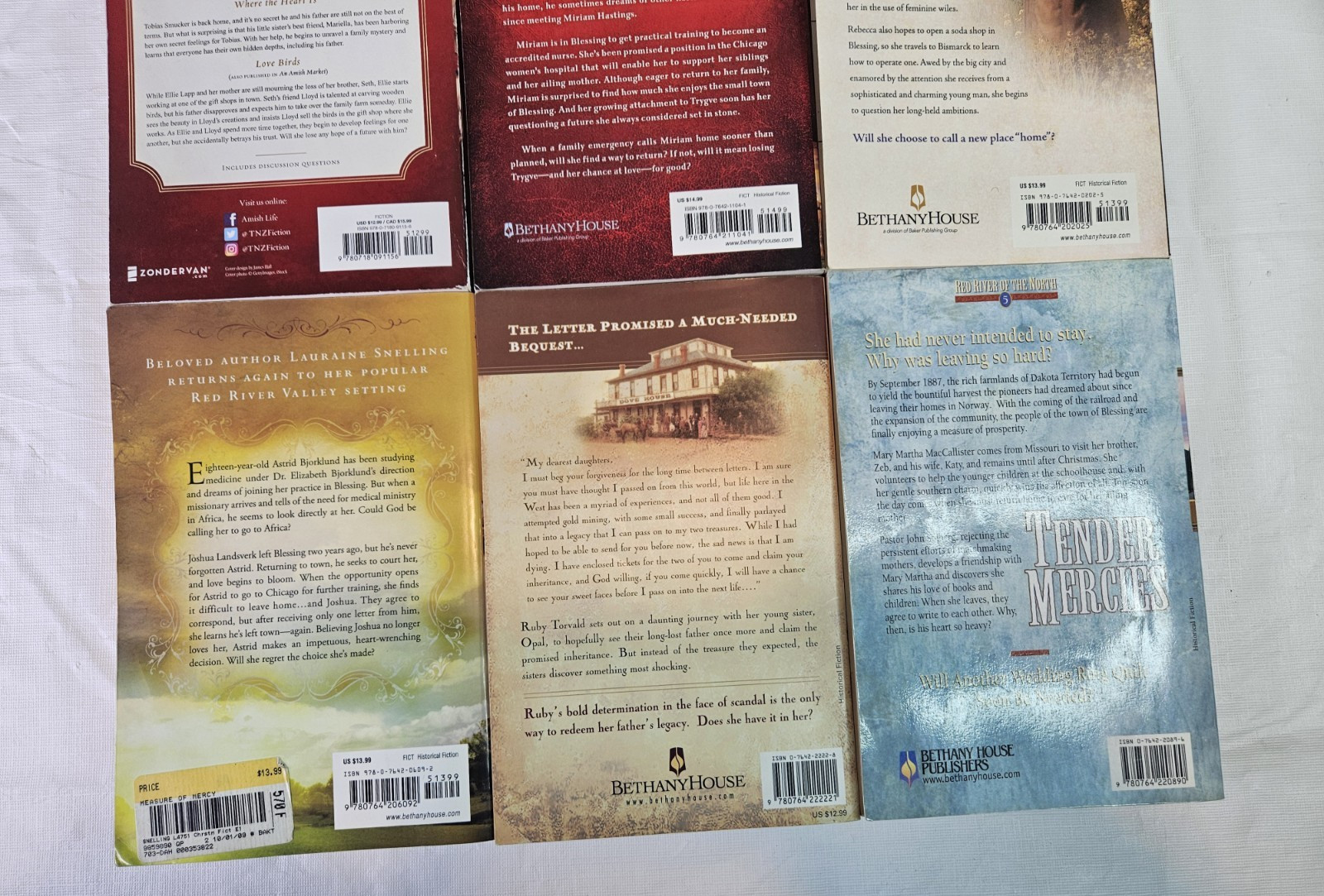 Lauraine Snelling Woodsmall Books Amish Romance PB Lot 9 Misc Authors