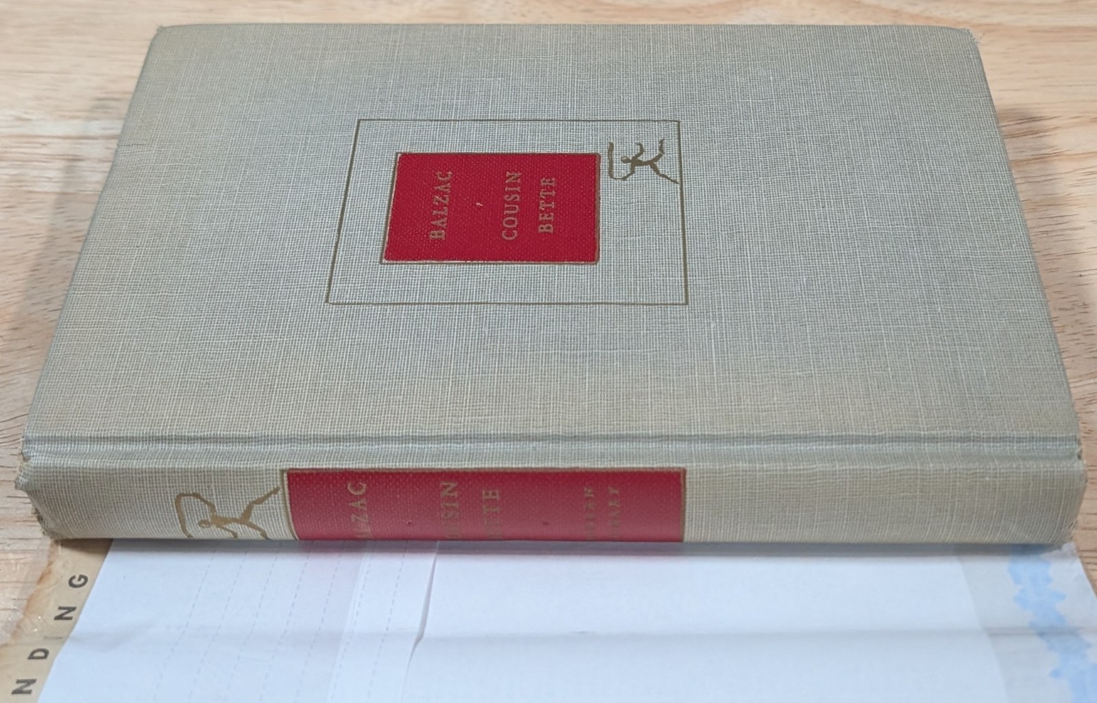Cousin Bette by Honore De Balzac, 1st Modern Railroad Edison 1958 HCDJ Excellent