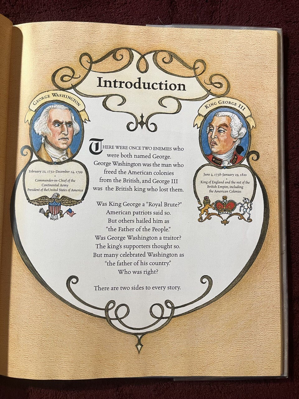 George vd George American Revolution as seen Rosalyn Schanzer children book