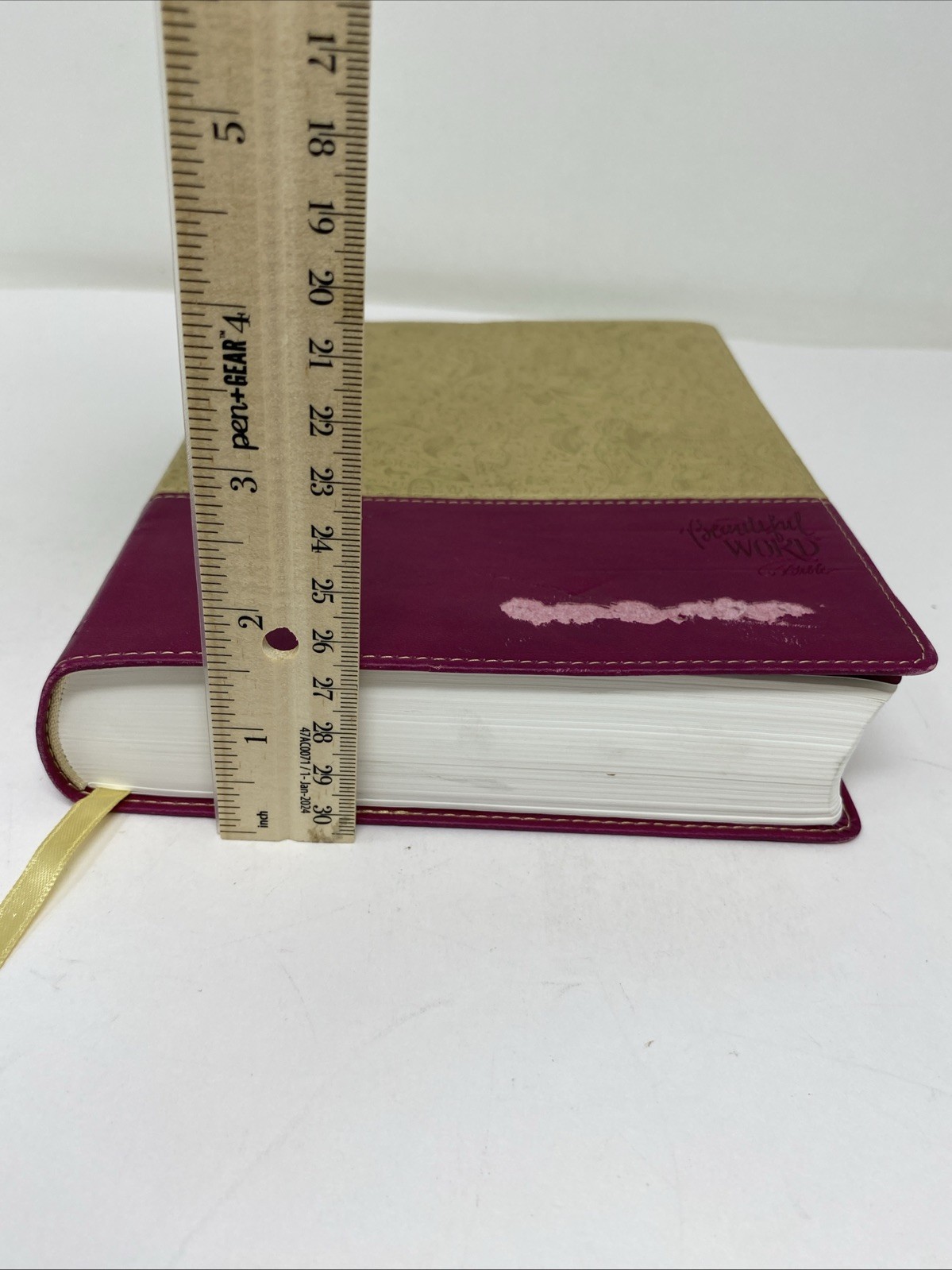 KJV Beautiful Word Bible Italian Duo-tone Tan Pink (Journaling Note Wide Margin)