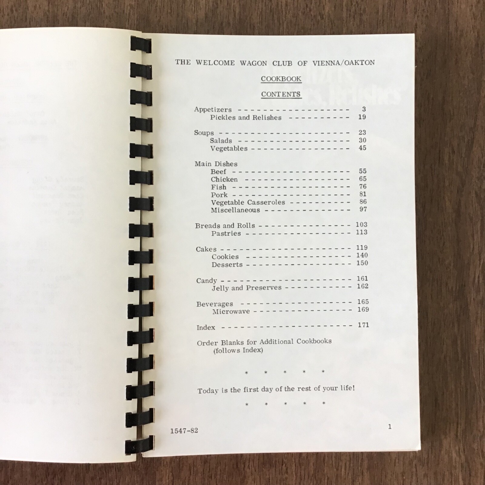 Vienna Oakton Virginia Welcome Wagon Club Vtg 1982 Cookbook SEE INDEX PHOTOS