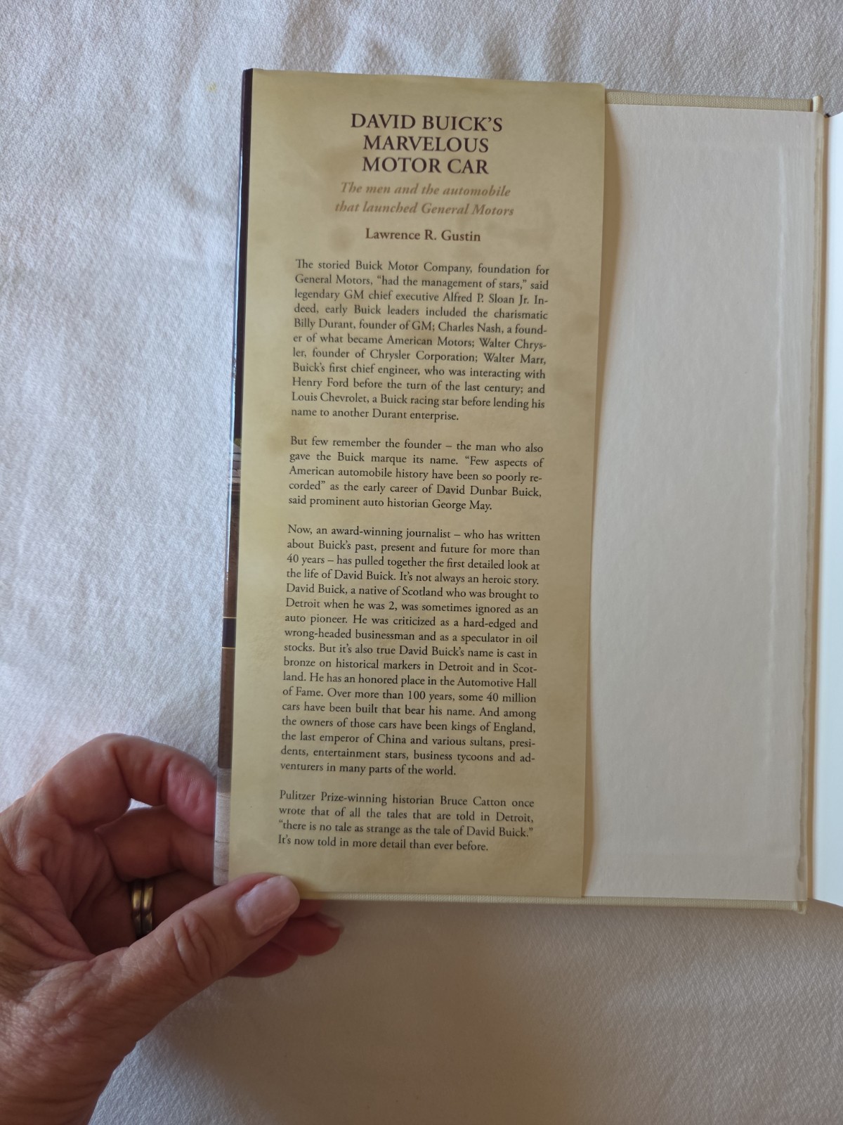 David Buick’s Marvelous Motor Car by Lawrence Gustin Hardback w/ Dustcover 2006