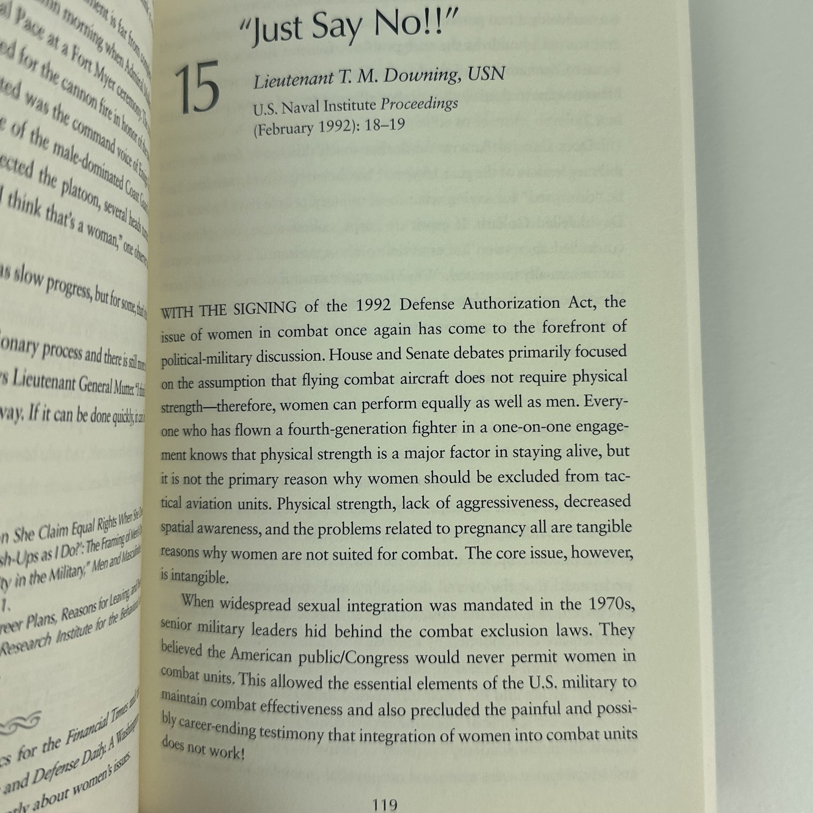 Women in the Navy the Challenges US Naval Institute Thomas J Cutler Chronicles