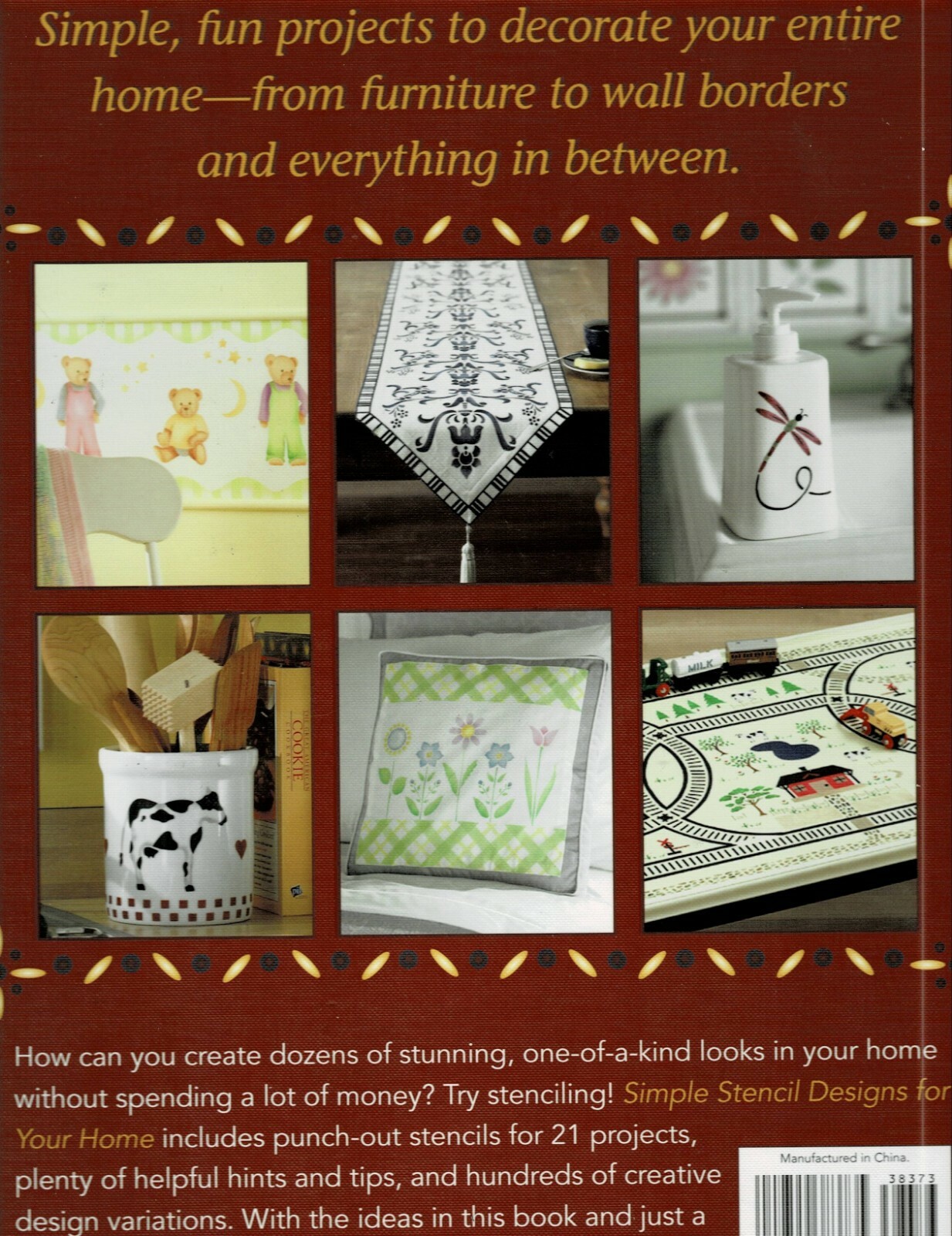 SIMPLE STENCIL DESIGNS FOR YOUR HOME (2005, HARDCOVER) 135 PAGES-INC. STENCILS