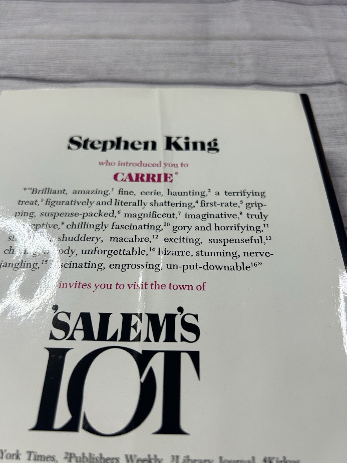 1975 SALEM’S LOT Stephen King Book Club Edition Hardcover w/ Dust Jacket