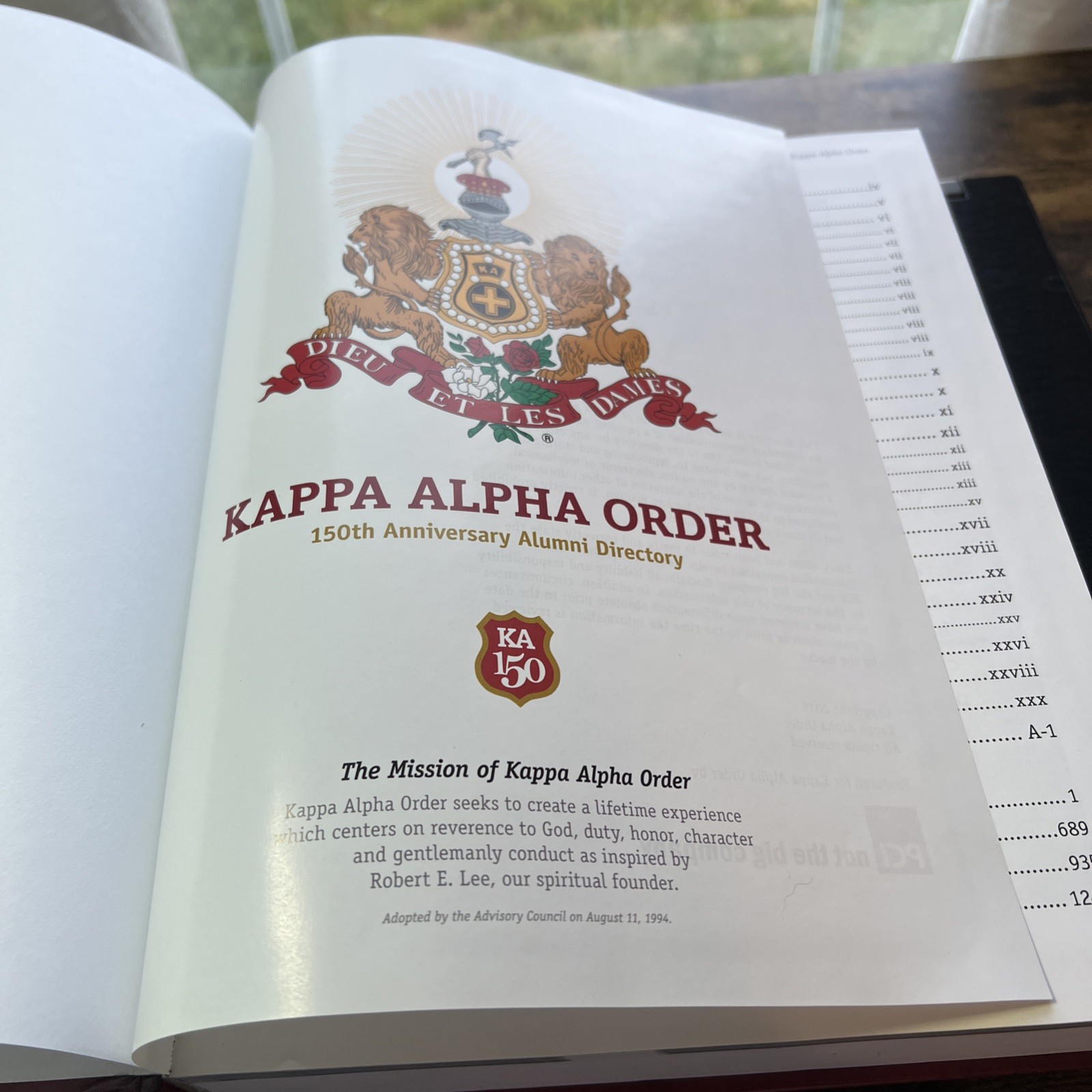 Kappa Alpha Order 150th Anniversary Alumni Directory 1275pp 2015 NO CD