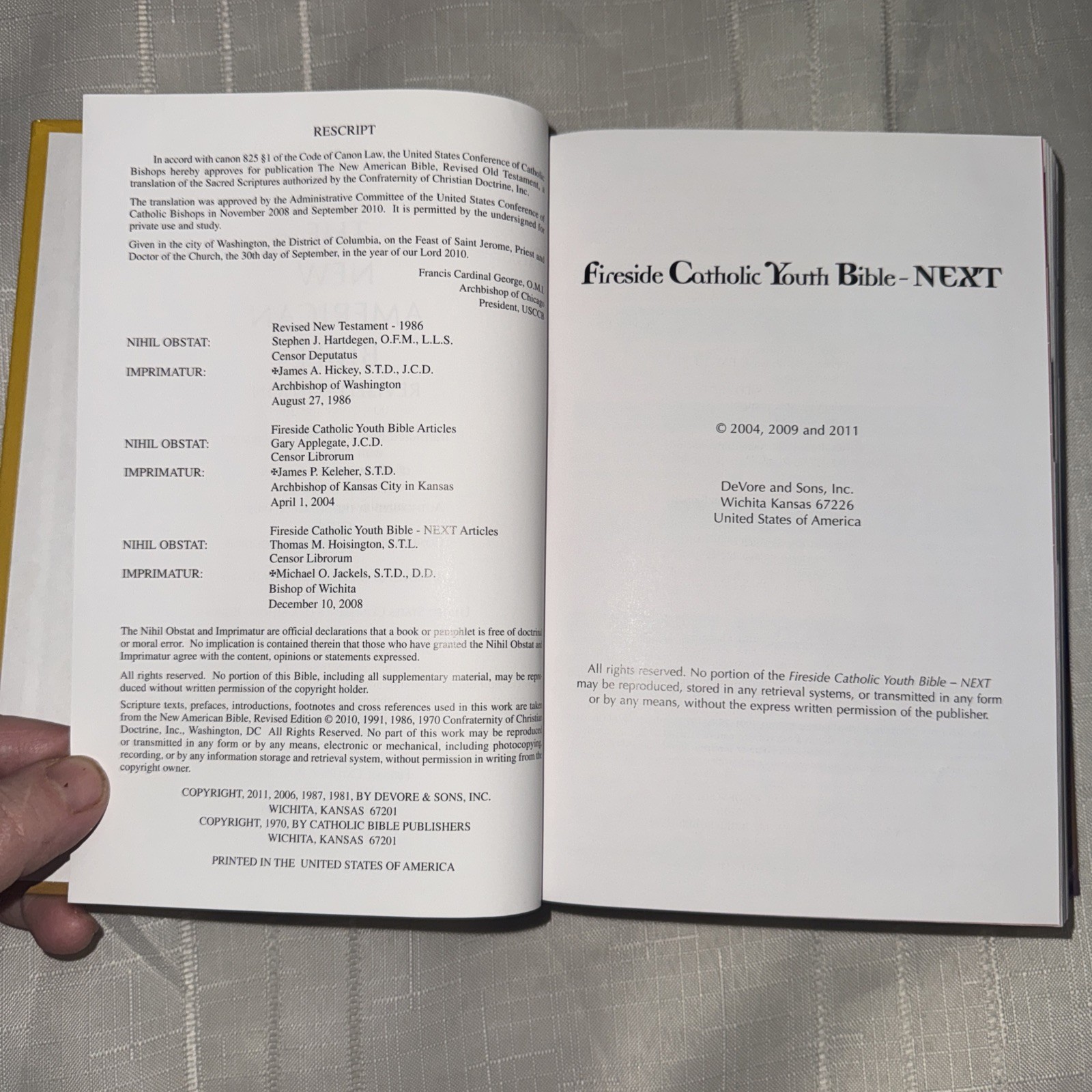 Fireside Catholic Youth Bible Next-NABRE by United State Confraternity