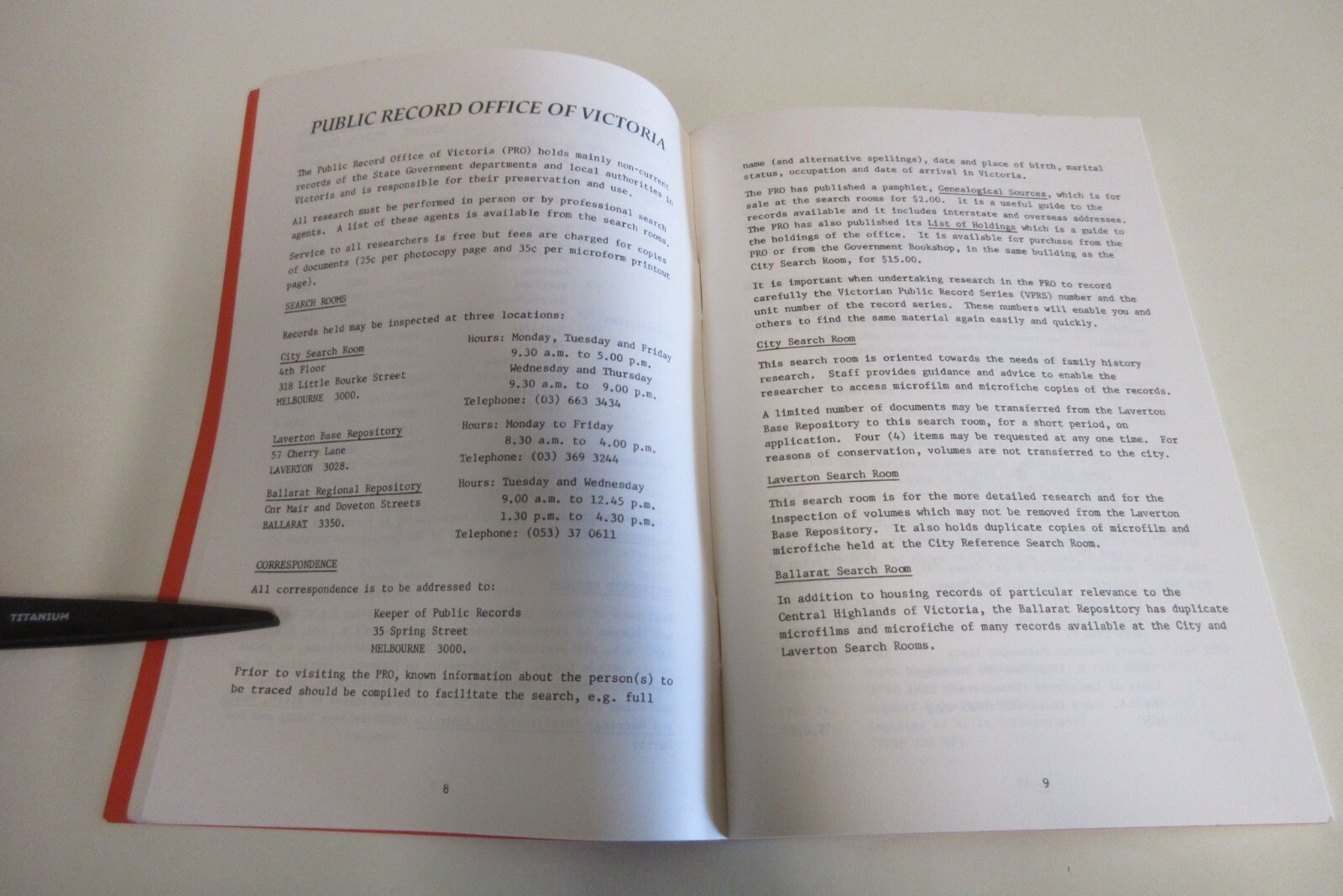 Family and Local History Sources in Victoria – Brown et al. – 106 Pages – 1990