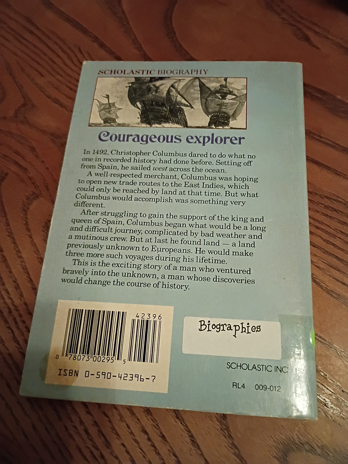 Christopher Columbus – Admiral Of The Ocean Sea By Jim Haskins 1991. Scholastic