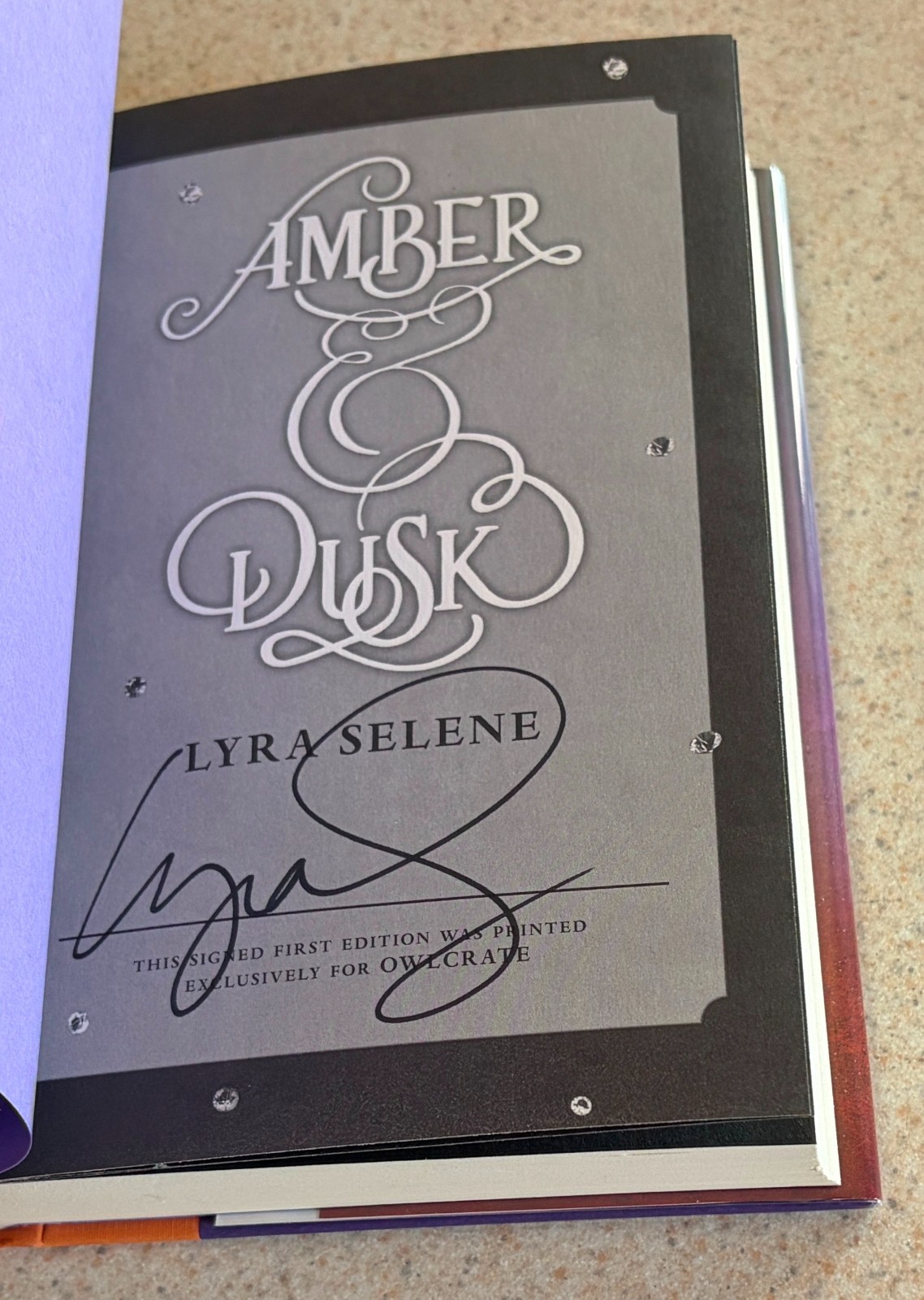 Lyra SELENE — Amber (Owlcrate Fantasy) — 2018 SIGNED 1st Edition Hardcover