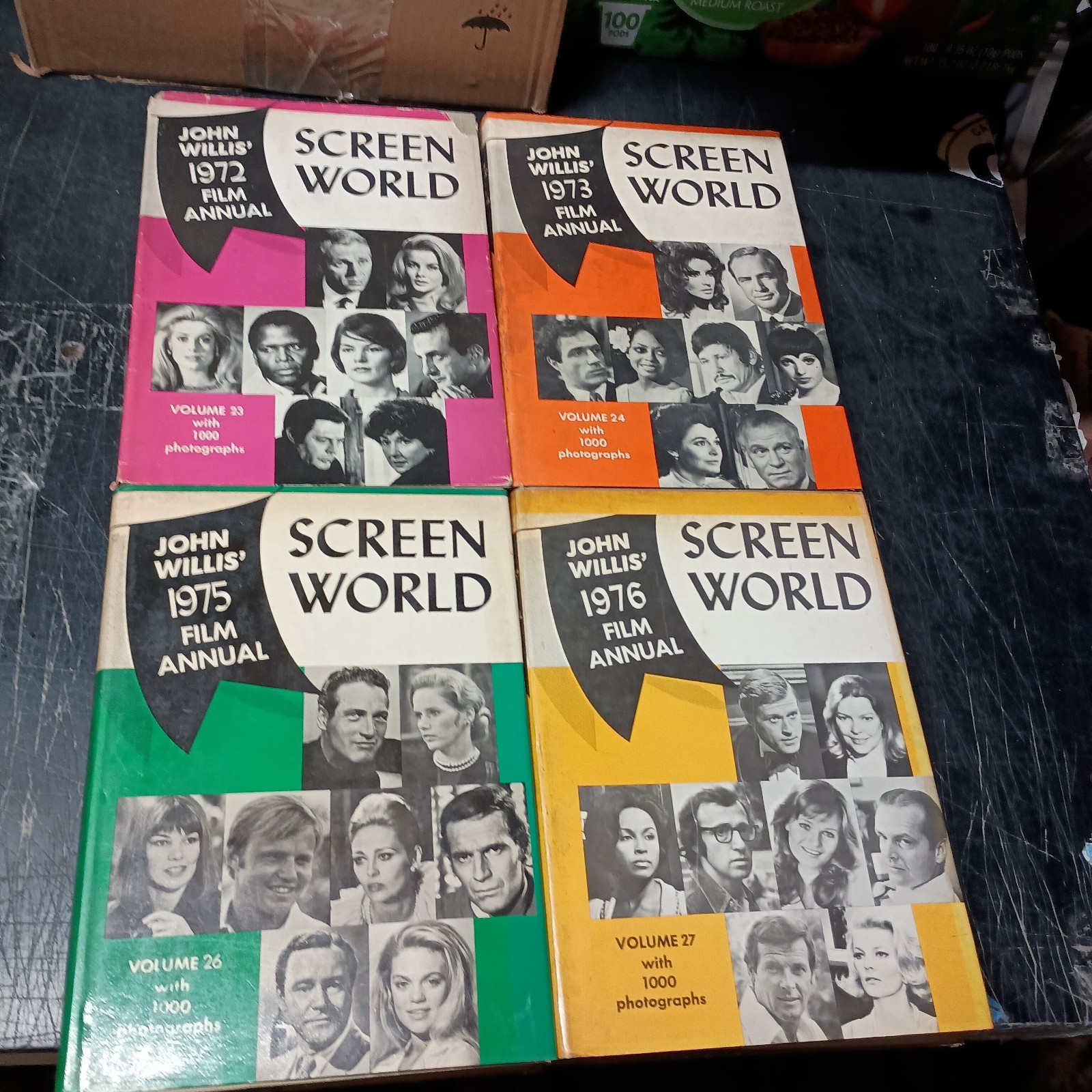 Screen & Theatre World John Willis 1970s Era (10 Book Lot) HCDJ Jackets w/ Wear