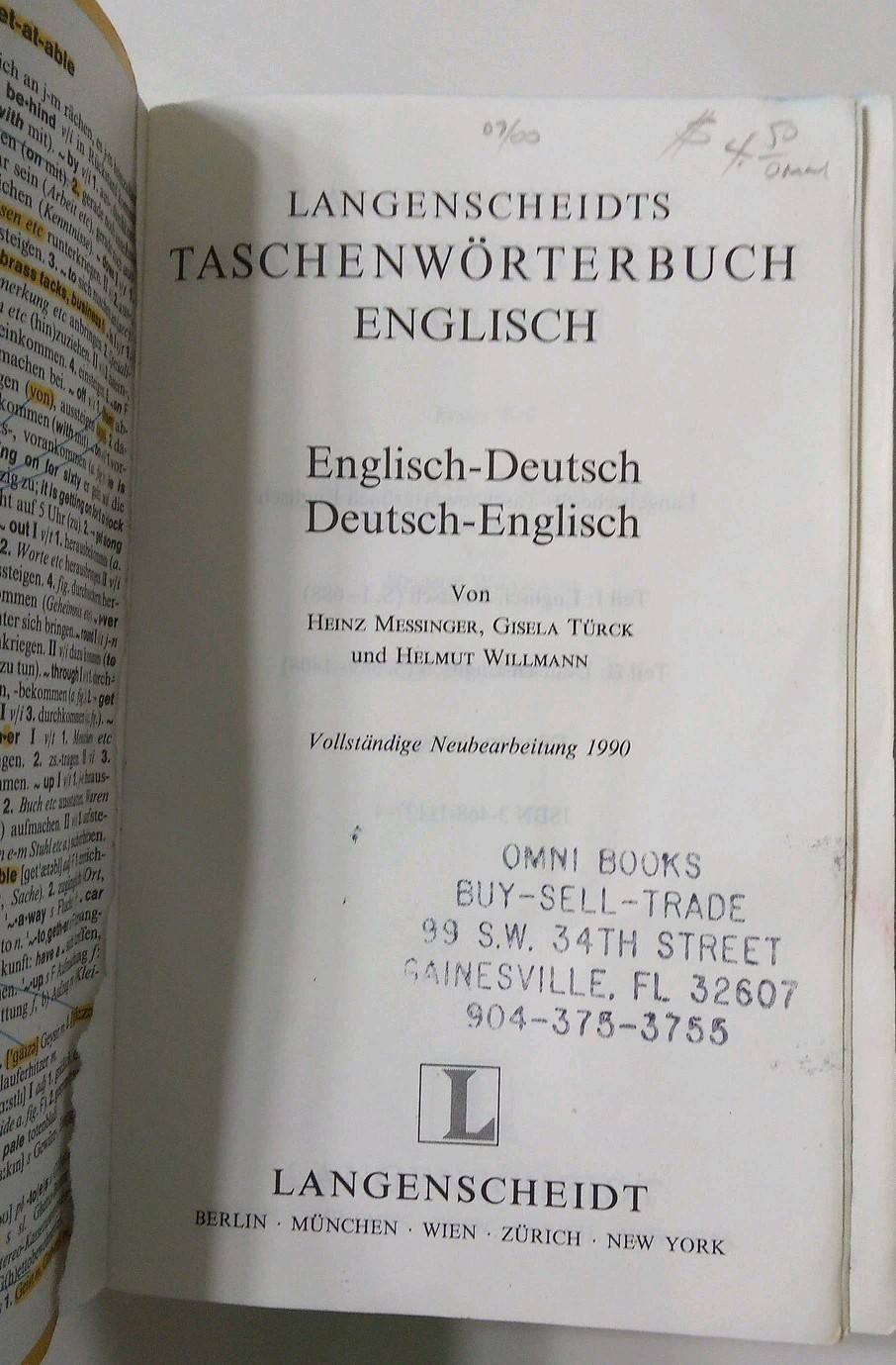 Langenscheidts Taschen-worterbuch (Englisch, Englisch-Deutsch / Deutsch Engl…