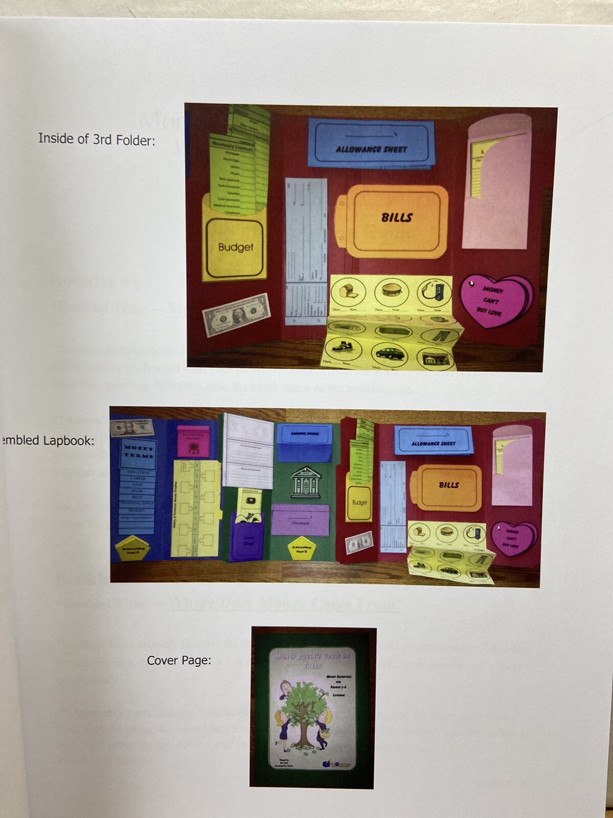 Money Doesn’t Grow on Trees LAPBOOK Grades 5-8 Knowledge Box Kim Smith RARE