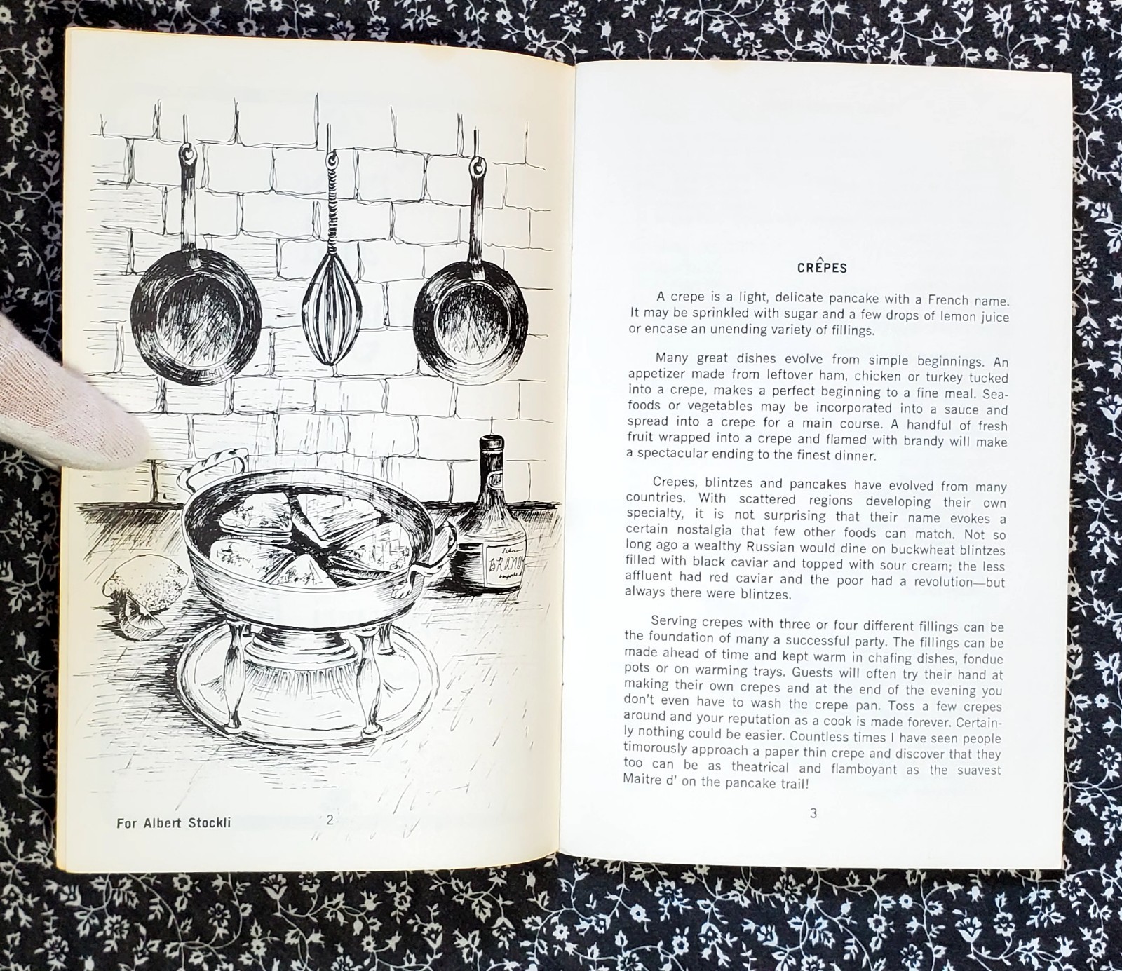 Crepes and Flaming Desserts, Irena Kirshman, 1969, PB, Potpourri Press