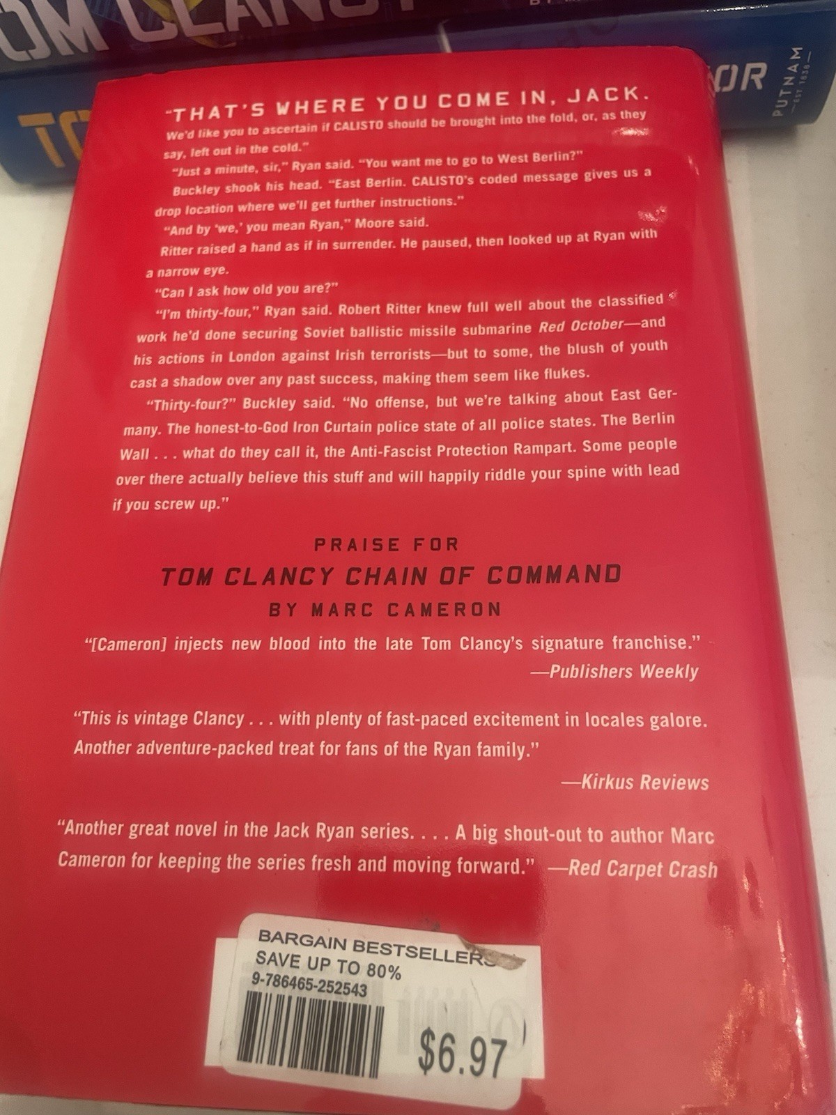 Lot of 8 TOM CLANCY Books by MARC CAMERON Hardcover &Dust Jacket Red Winter MORE
