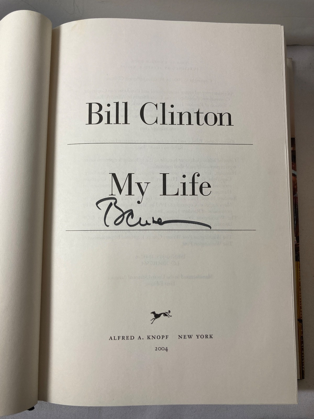 My Life SIGNED by Bill Clinton, 2004 HCDJ First Edtion