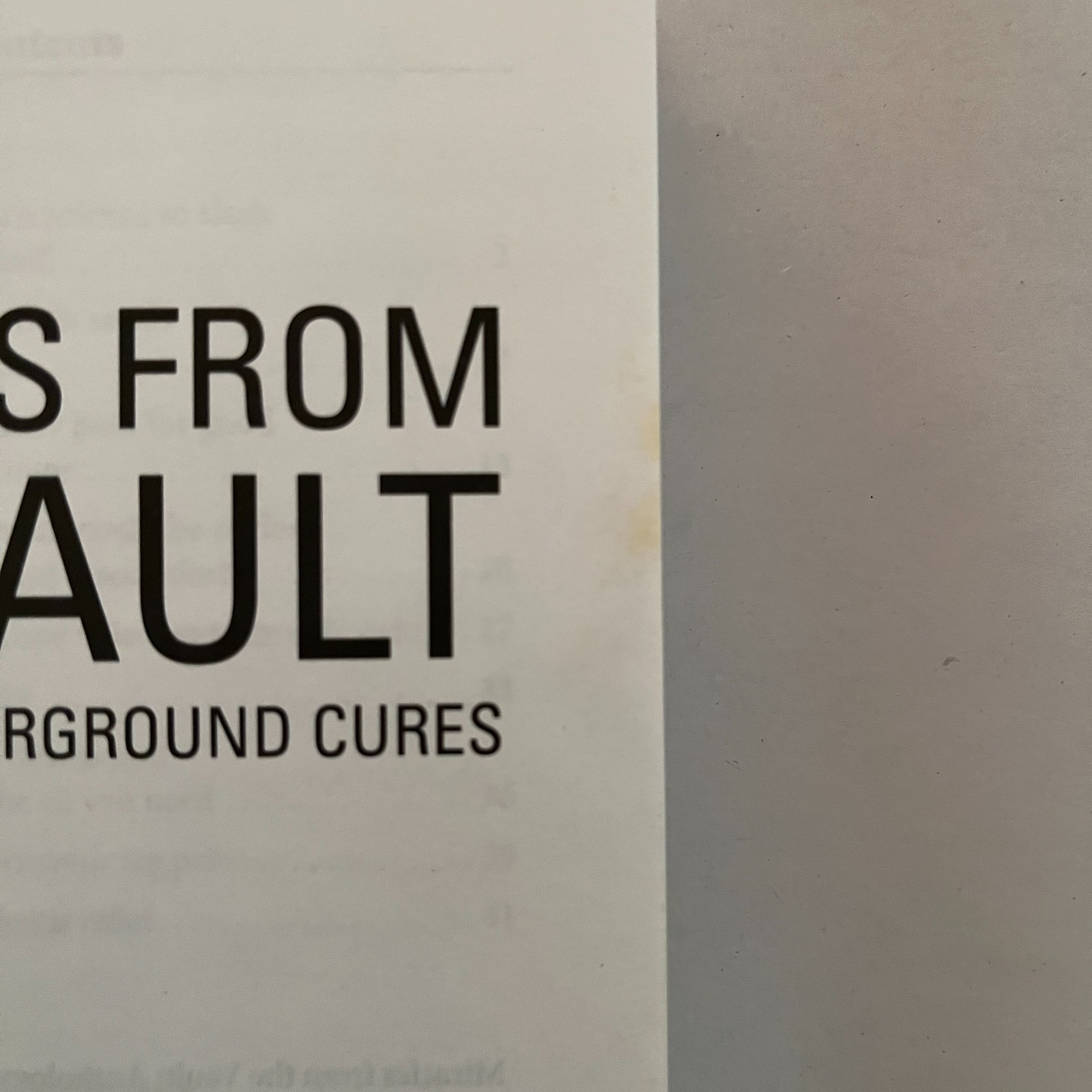 Miracles from the Vault Underground Cures Jenny Thompson (2015, HSI)