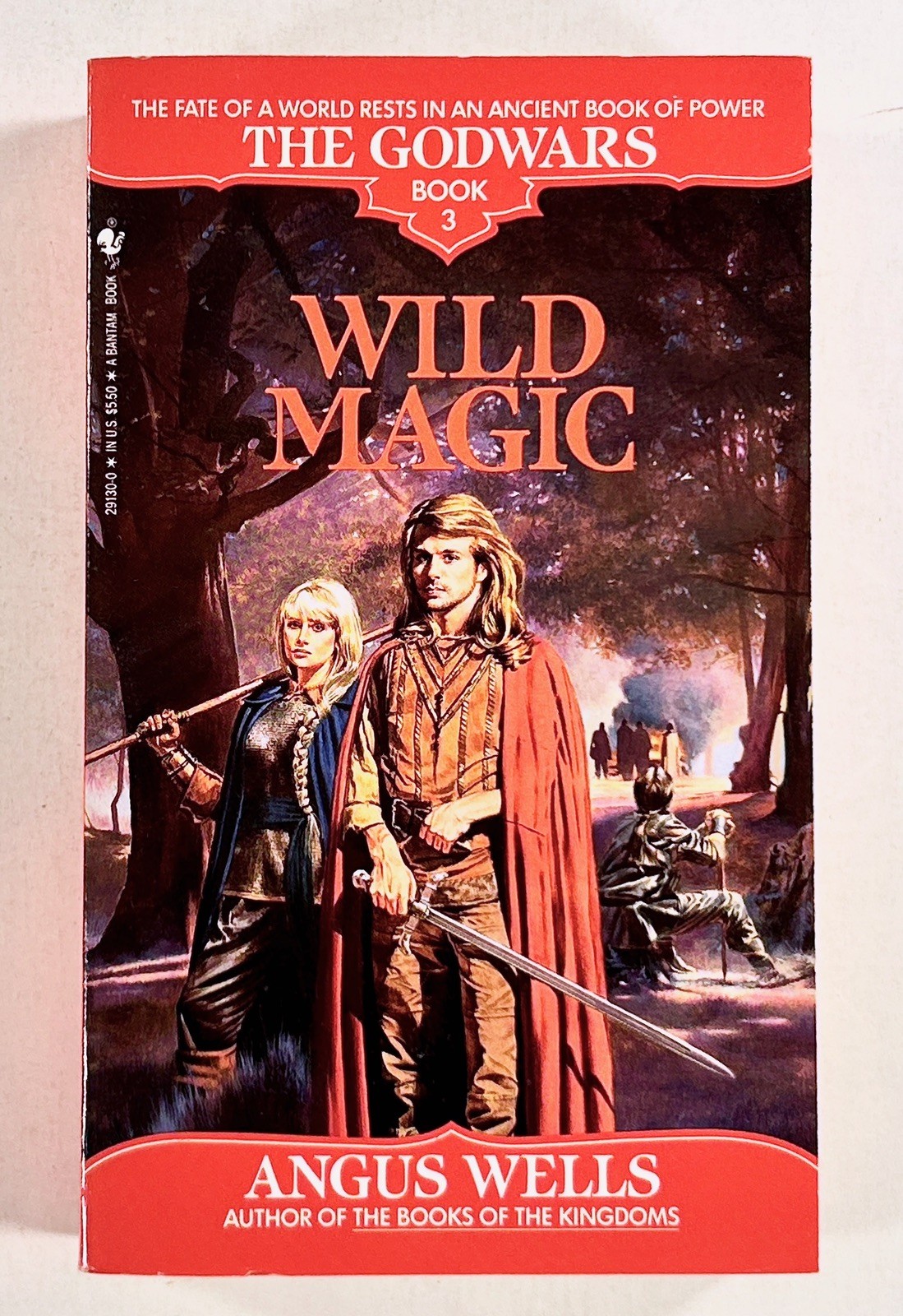 1993 Angus Wells WILD MAGIC fantasy epic THE GODWARS BOOK 3 Bantam PB 1st thus