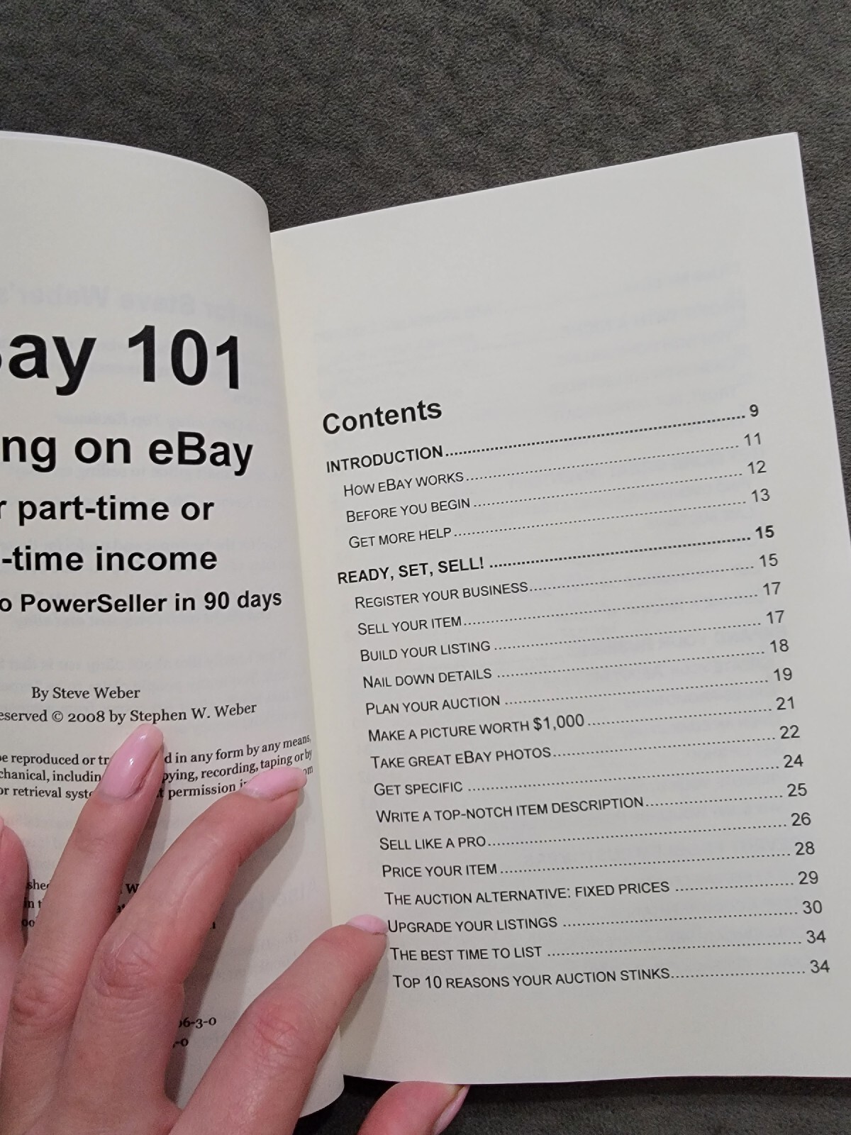 Selling on eBay. Book 254 pages. *eBay 101* by Steve Weber