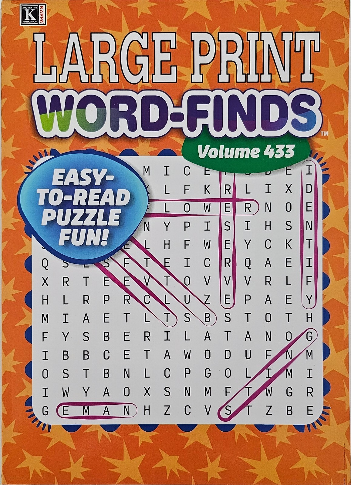 5 Large Print Word-Finds Puzzle Books Kappa Games Vol #427-434 ~ Search,Hunt NEW