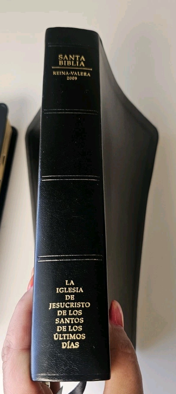 LDS Spanish Split Quad Scripture Set Black Leather 8.5″ X 5.5″ Book Of Mormon
