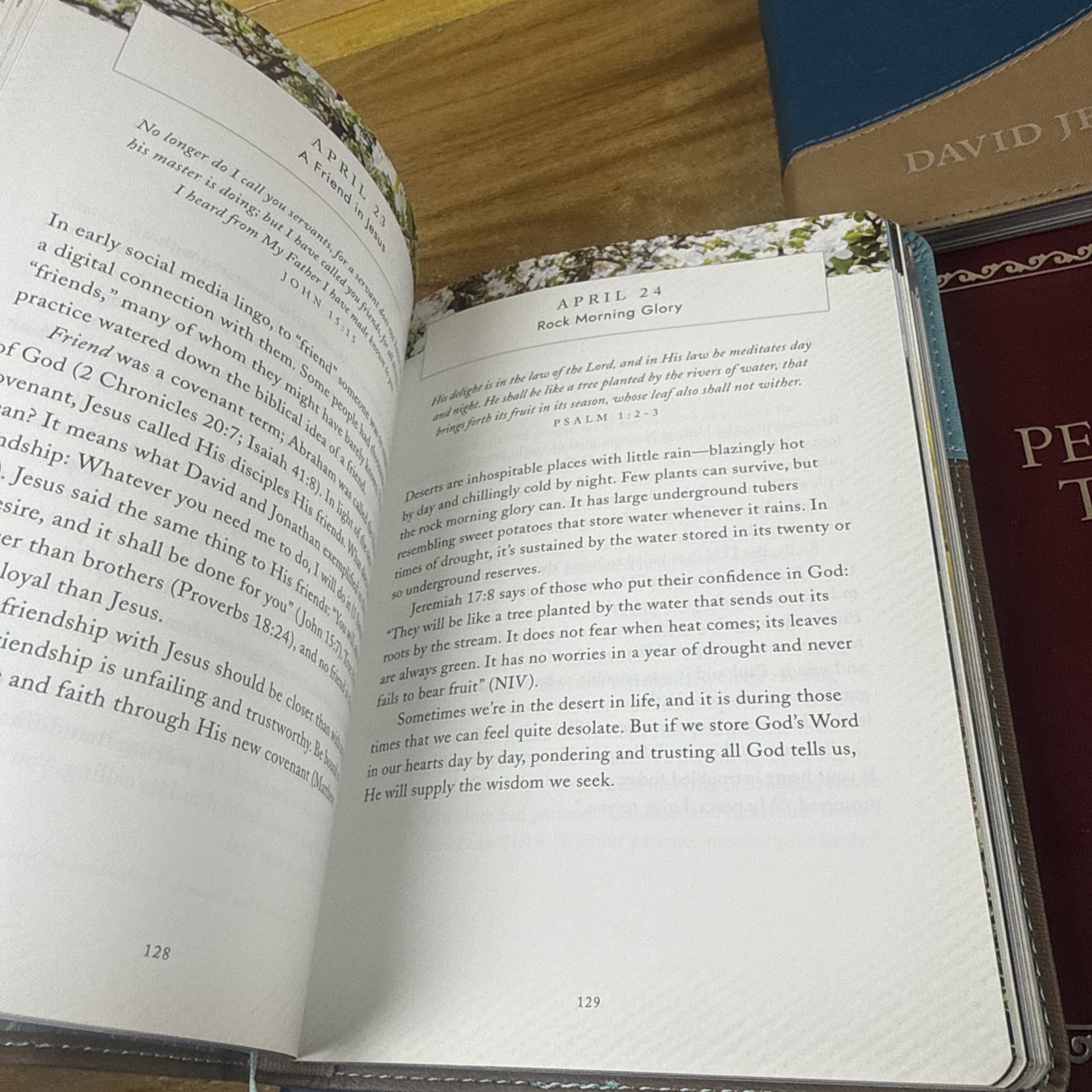 Lot of 5 David Jeremiah Leather Devotional Books Christian Set Leather READ