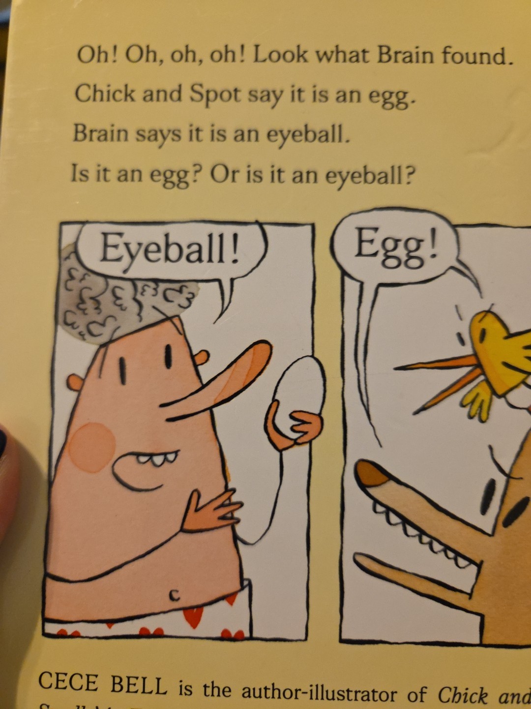 Chick and Brain: Egg or Eyeball? by Cece Bell (2020, Hardcover)