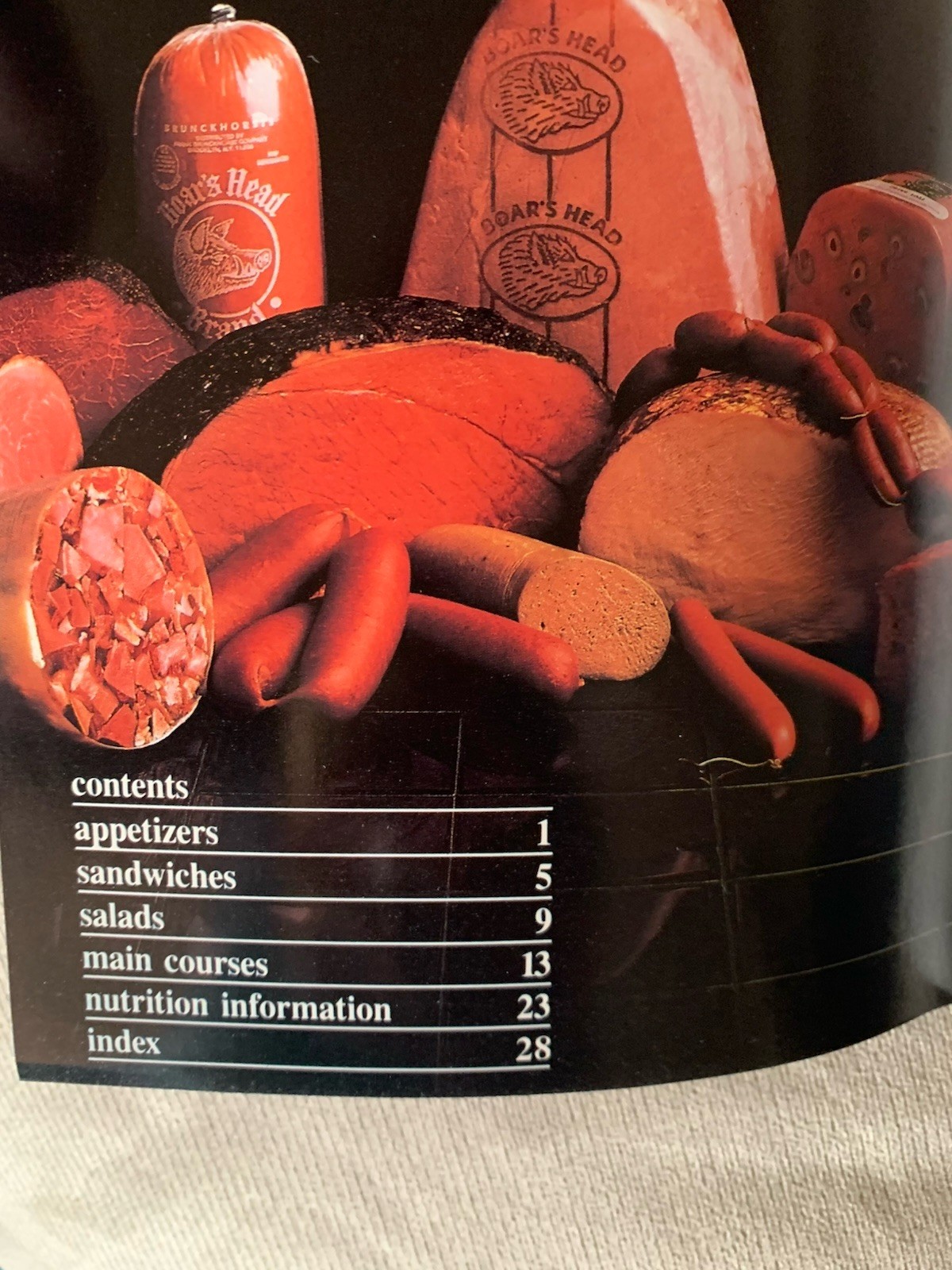 Boars Head Classic Recipes 28 Pages 1994 VG Condition