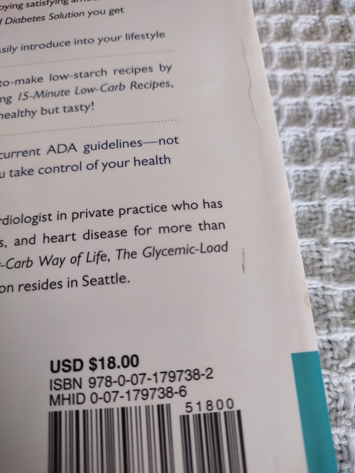The Low Glycemic Load Diabetes Solution Paperback Book.