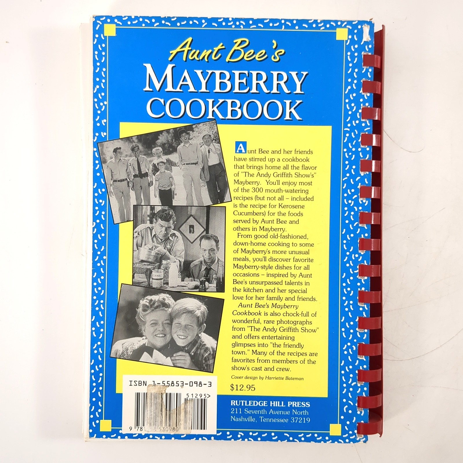 Aunt Bees Mayberry Cookbook Andy Griffith Paperback Book Ken Beck Jim Clark 1991