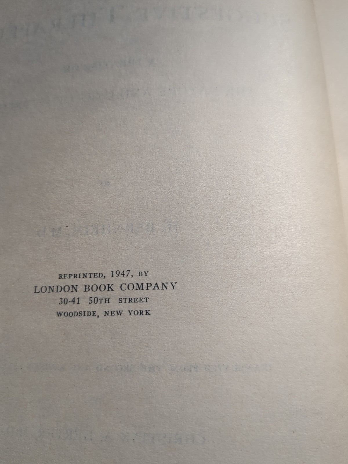 Suggestive Therapeutics Treatise on the Nature and Uses HYPNOTISM 1947 HC, No DJ