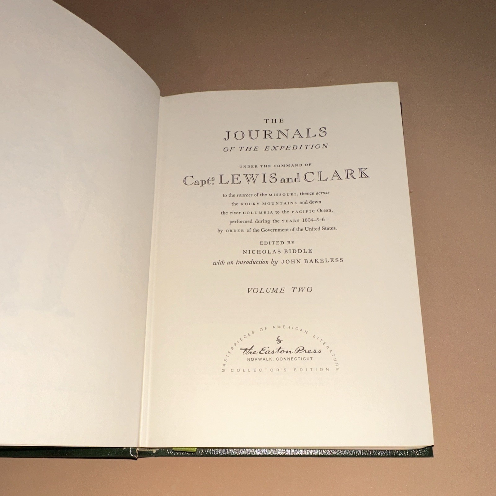 Easton Press The Journals of Lewis & Clark Lewis Clark Hardcover Collector