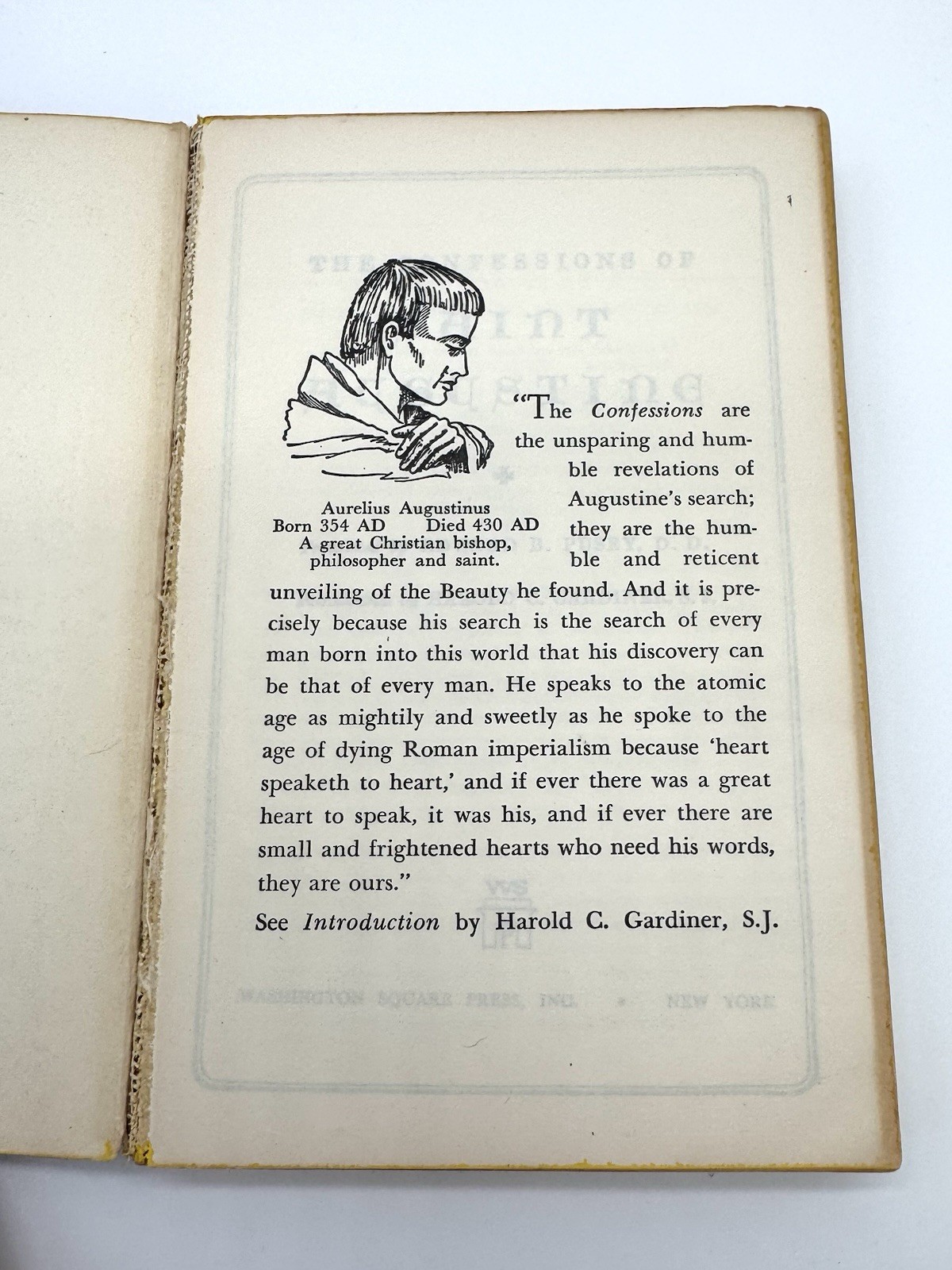 Confessions of Saint Augustine Washington Square Press 1961 Paperback