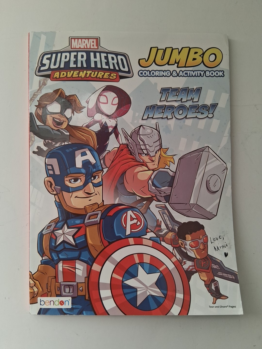 Lot of 3 Marvel Avengers & Superhero Coloring Books Bendon unused I has name
