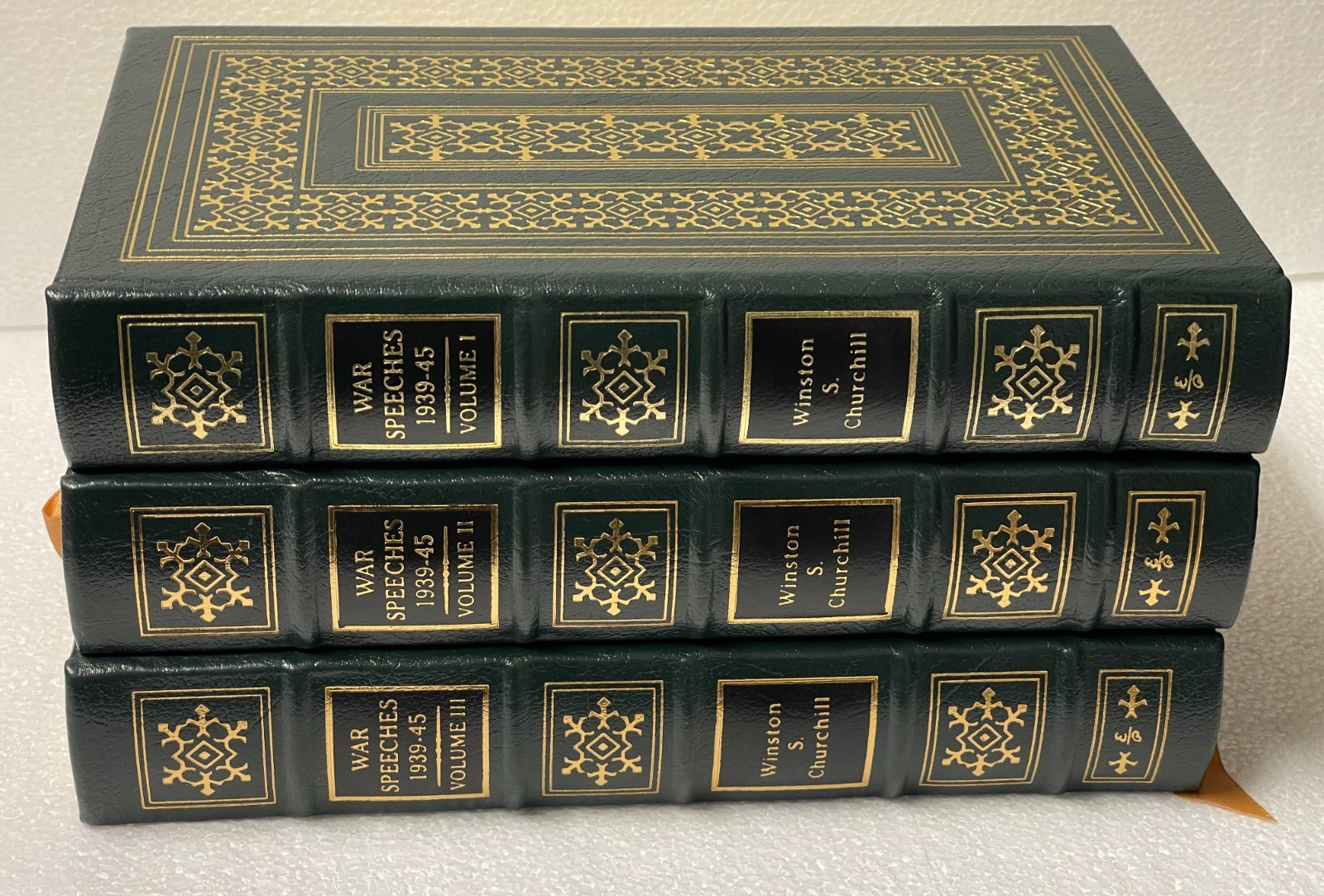 Easton Press Winston Churchill: War Speeches 1931-1945 Full Leather Fine 3 Vols