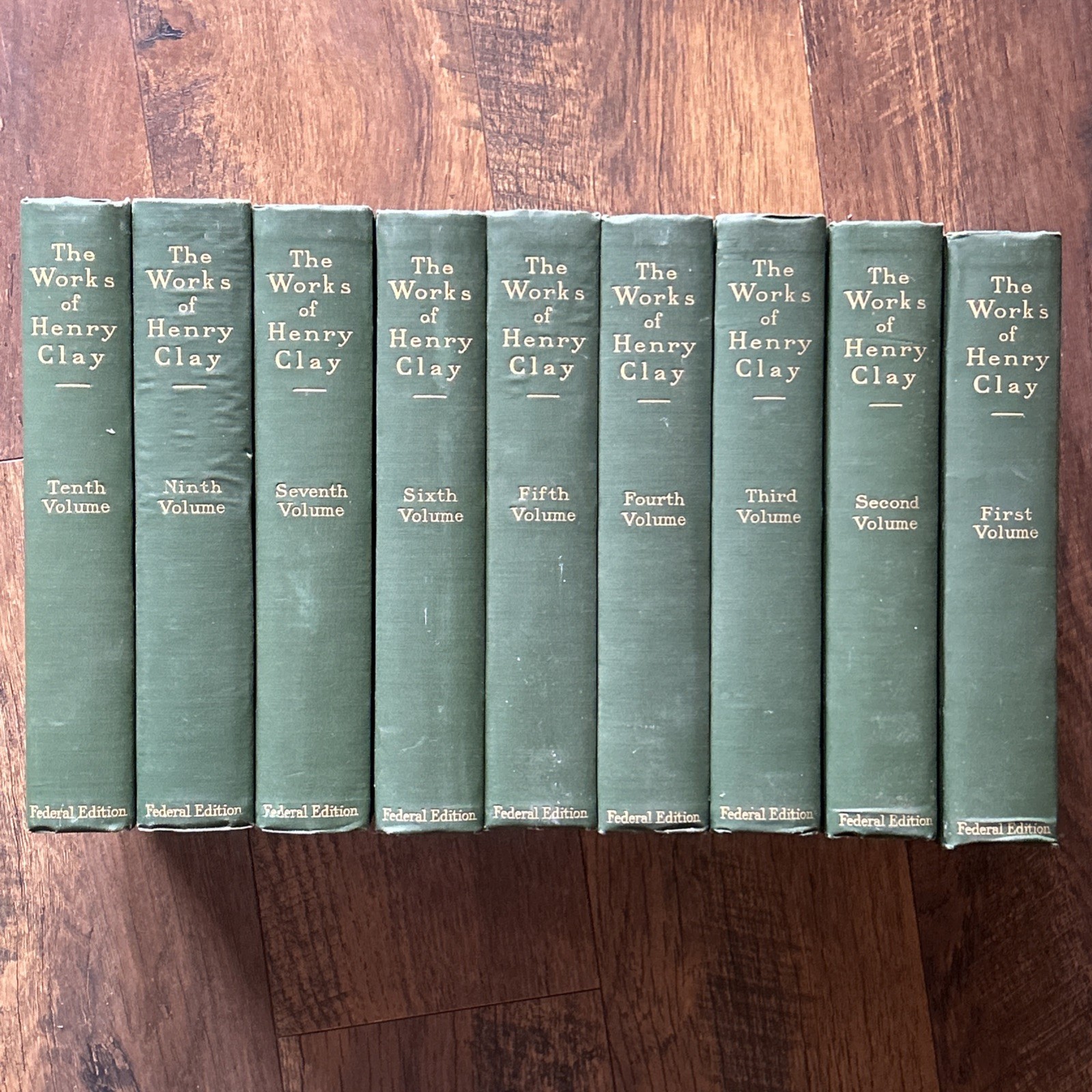 Set 9 Volumes 1904 The WORKS OF HENRY CLAY Federal Limited Edition SIGNED Books