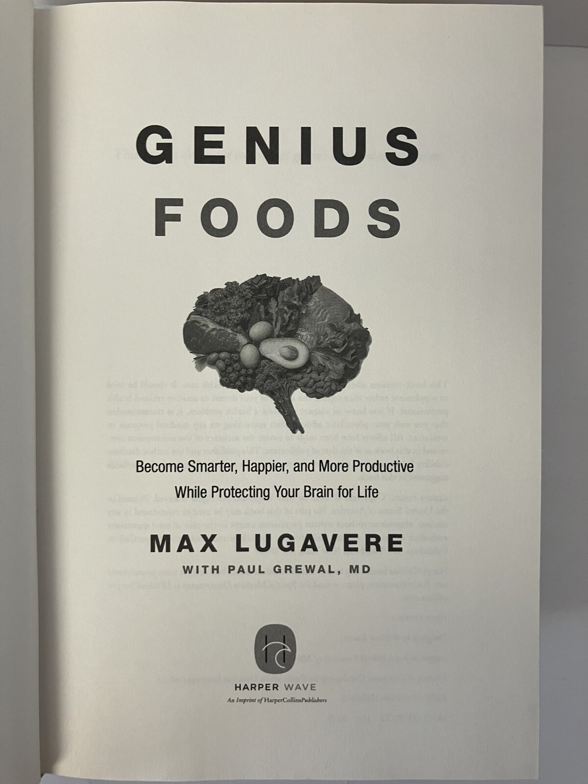 Outlive by Peter Attia 2023 HC & Genius Foods by Max Lugavere 2018 HC VERY GOOD