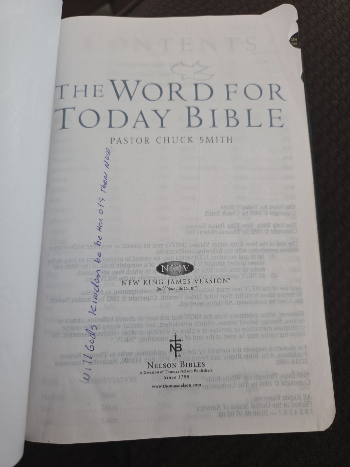 The Word for Today Bible NKJV Chuck Smith Calvary Chapel Genuine Cowhide Leather